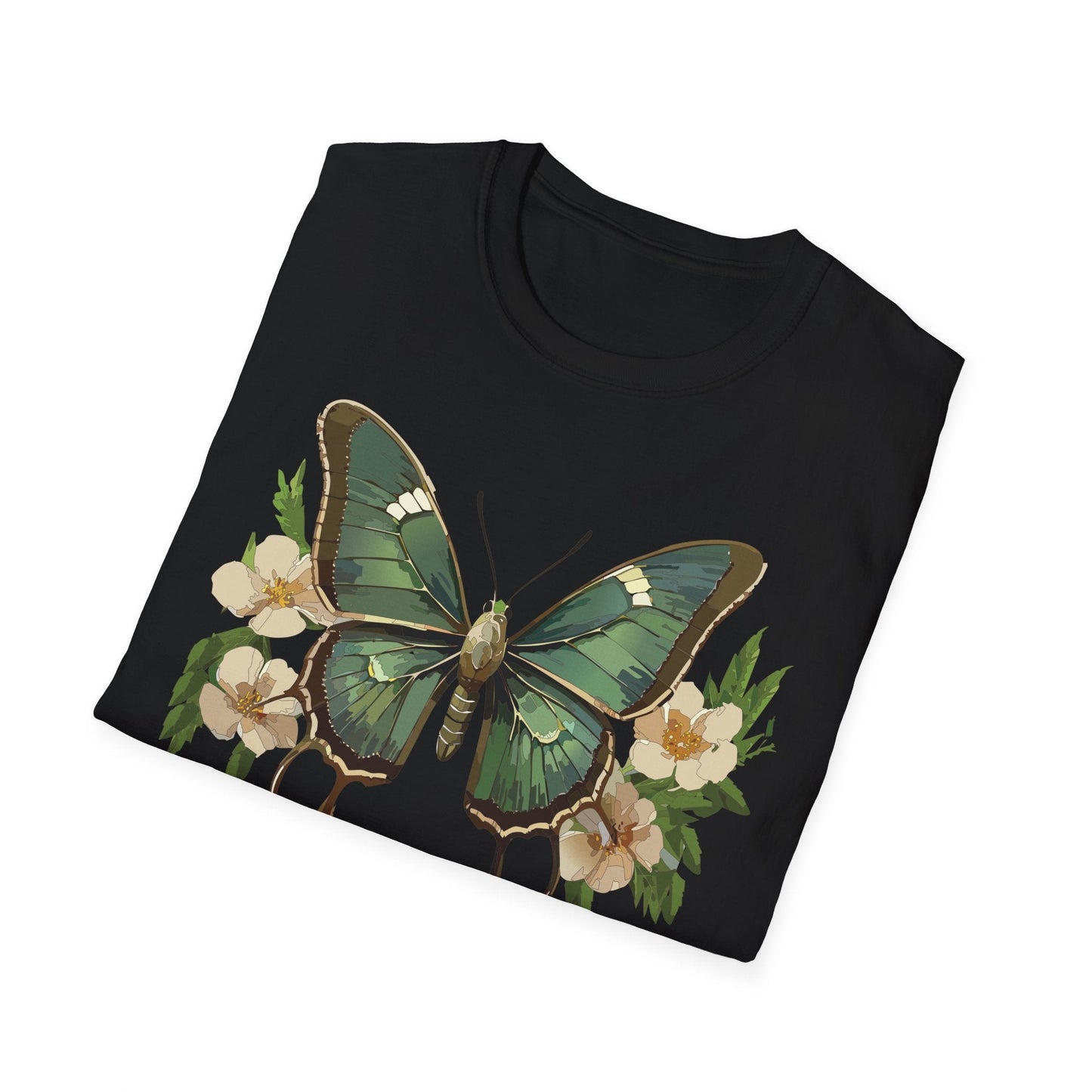 Butterfly Shirt Monarch Style Unisex T Shirt Gildan Softstyle 64000 100 Percent Ring Spun Cotton