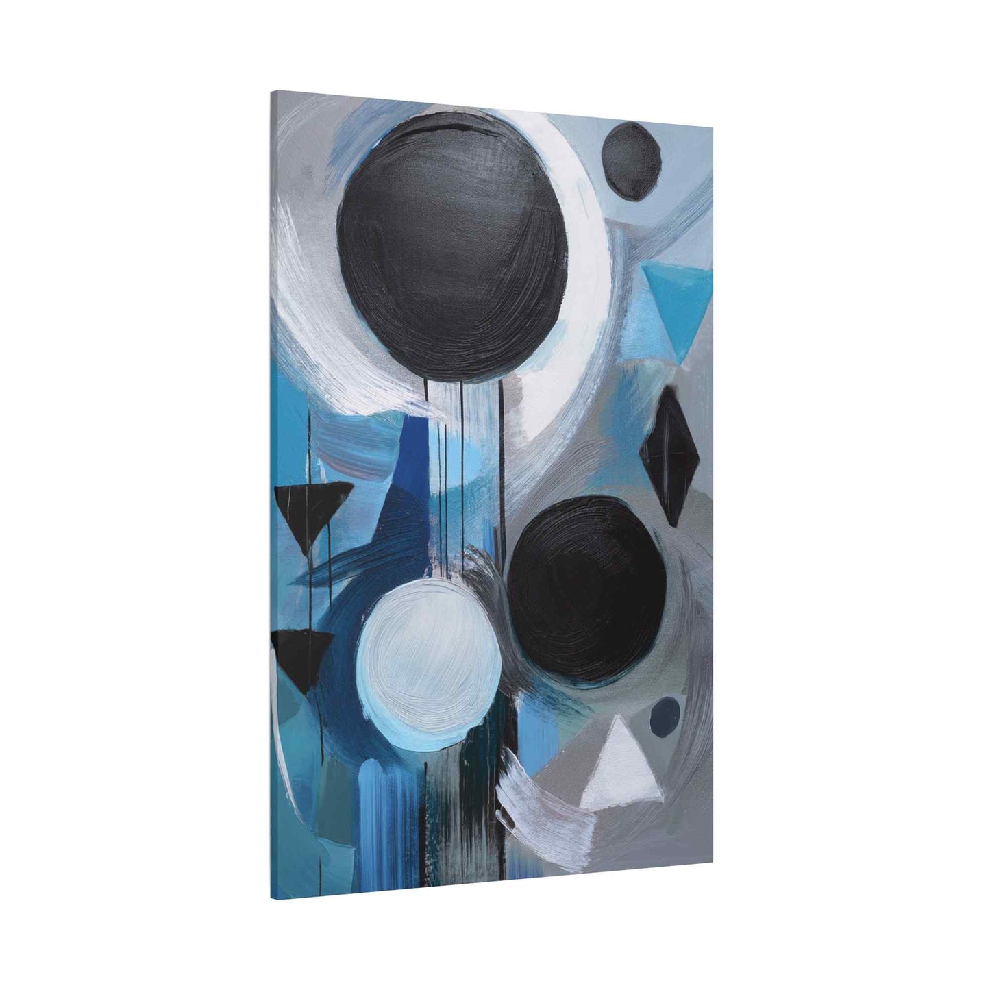 Blue Abstract Painting Print Canvas 20x24,20x30,24x30, 24x32,24x36,30x40, 32x48,36x48,40x60 Pine-Wood Inner Frame ABS-30