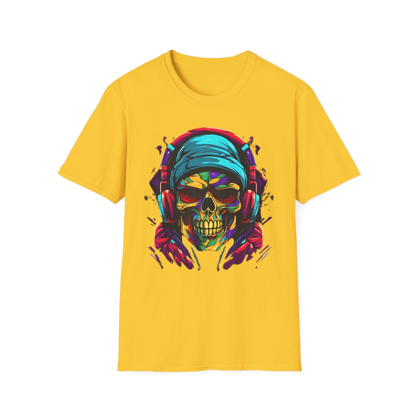 Skull Graphic Unisex Cotton T-shirt with Skeleton Artwork Design 24