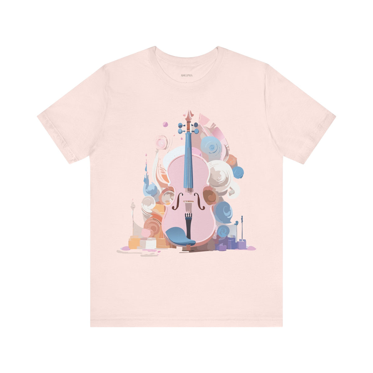 Music Graphic Unisex Cotton Bella+Canvas Tee with Art Design n190