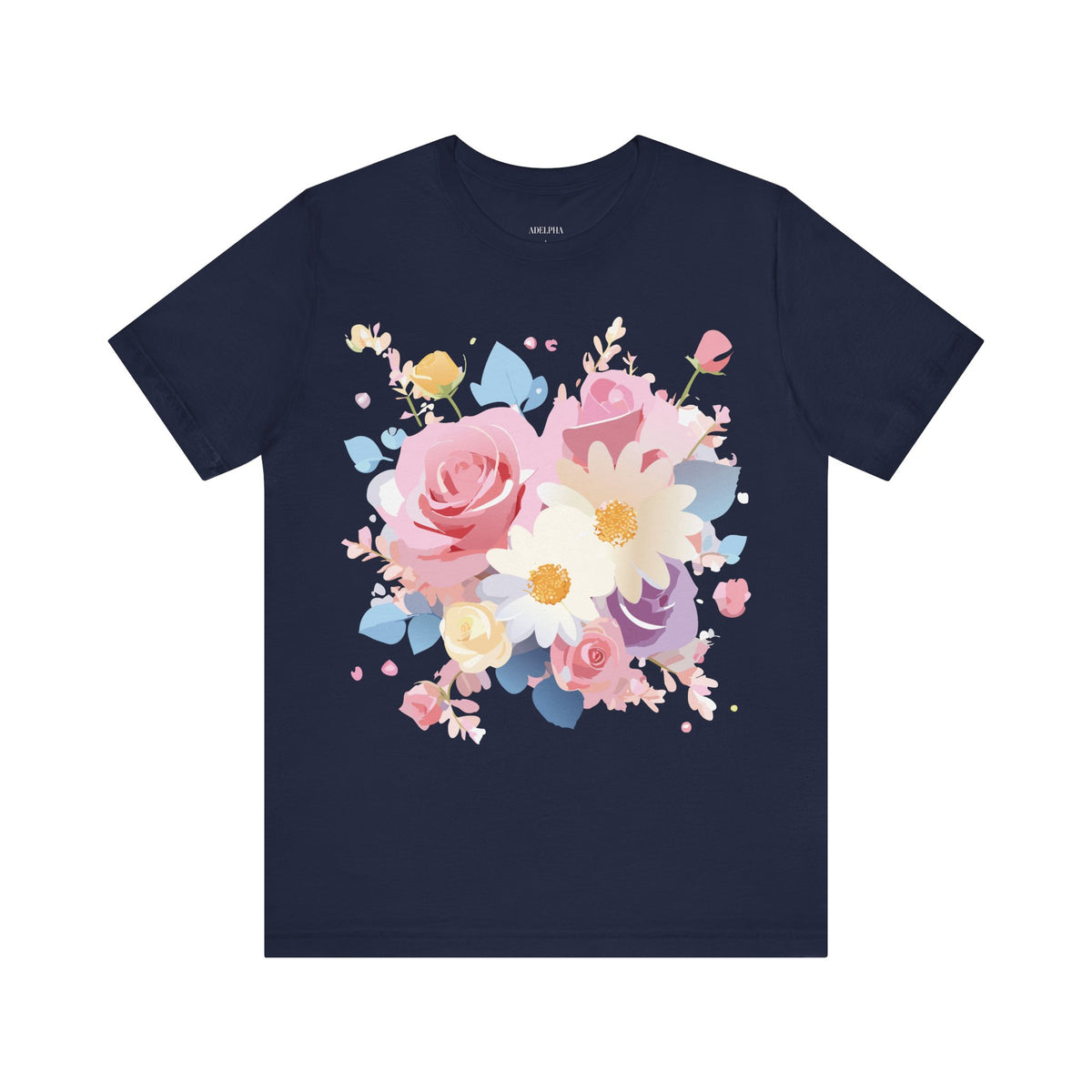Floral Graphic Tee Shirt - Bella+Canvas Unisex 100 Cotton 12