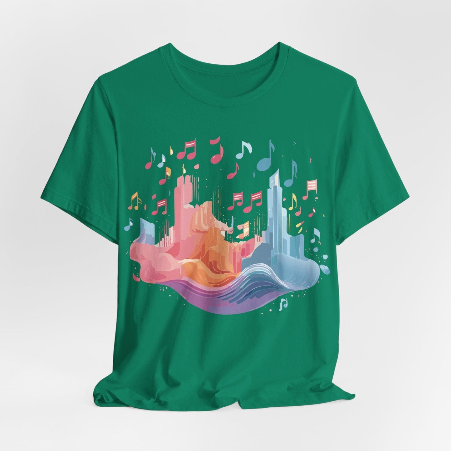 Music Graphic Unisex 100 Cotton Vintage Art with Musical Elements Tee 23