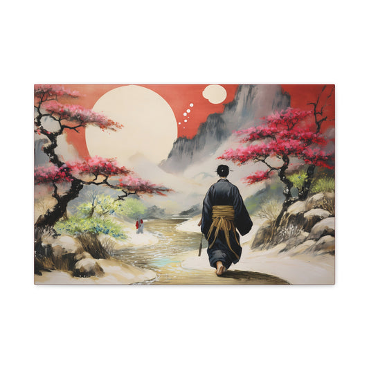 Japanese Painting Print Canvas 24x16, 30x20, 36x24, 48x32, 60x40, Bright Latex Inks Pine-Wood Inner Frame JPN-68