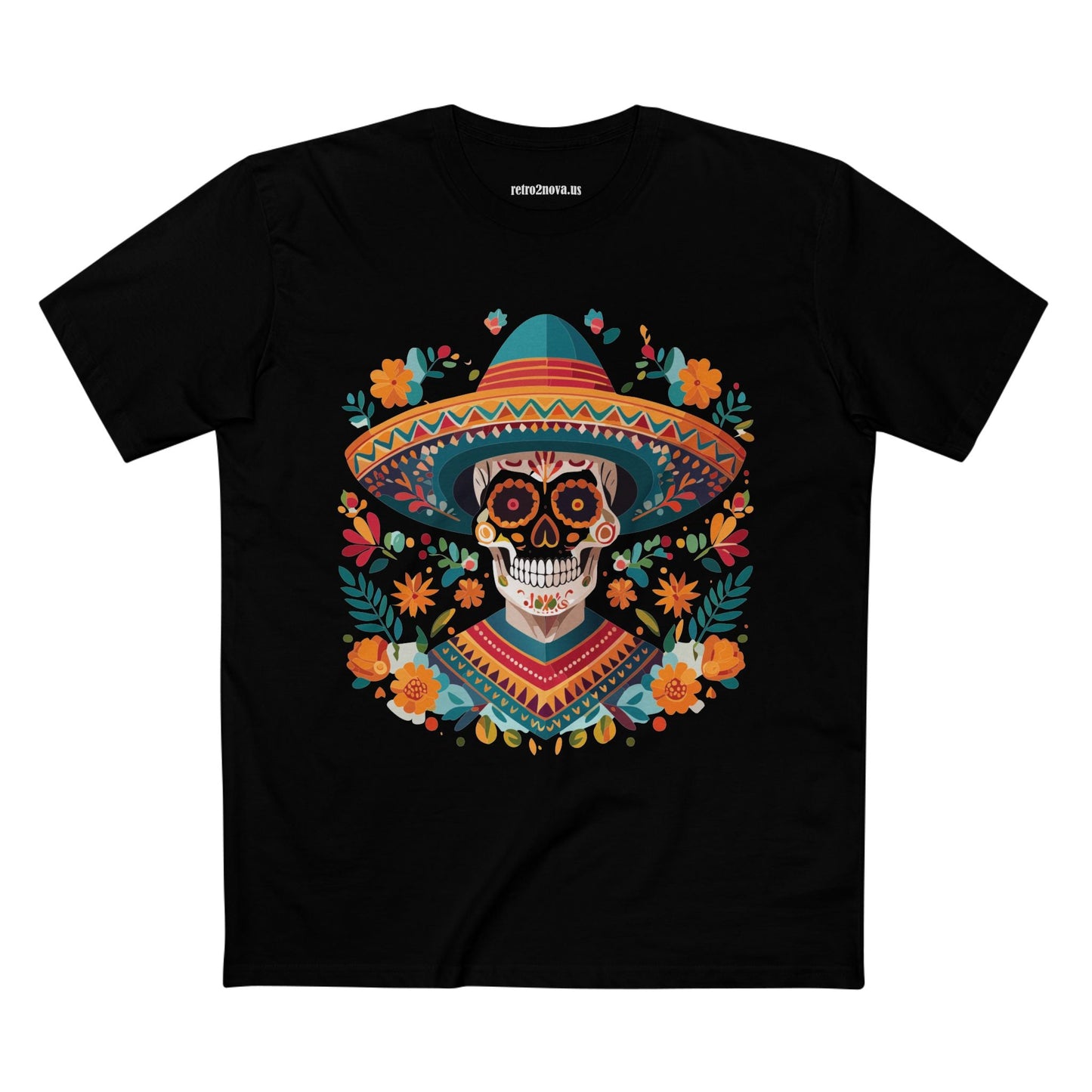 Skull Shirt Skeleton Tee Unisex Premium Cotton Art Design SS 40 Retro2Nova Collection