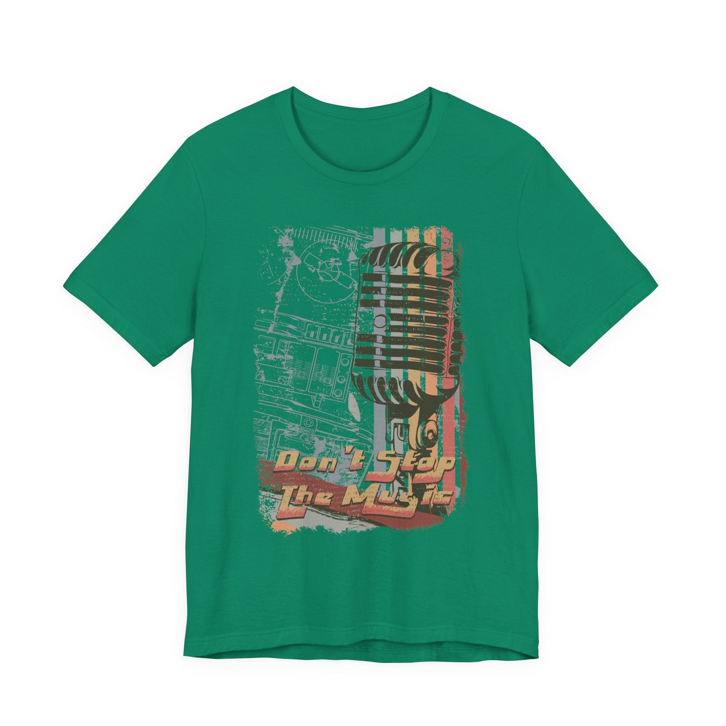 Retro Microphone Graphic Unisex Cotton T-Shirt r9