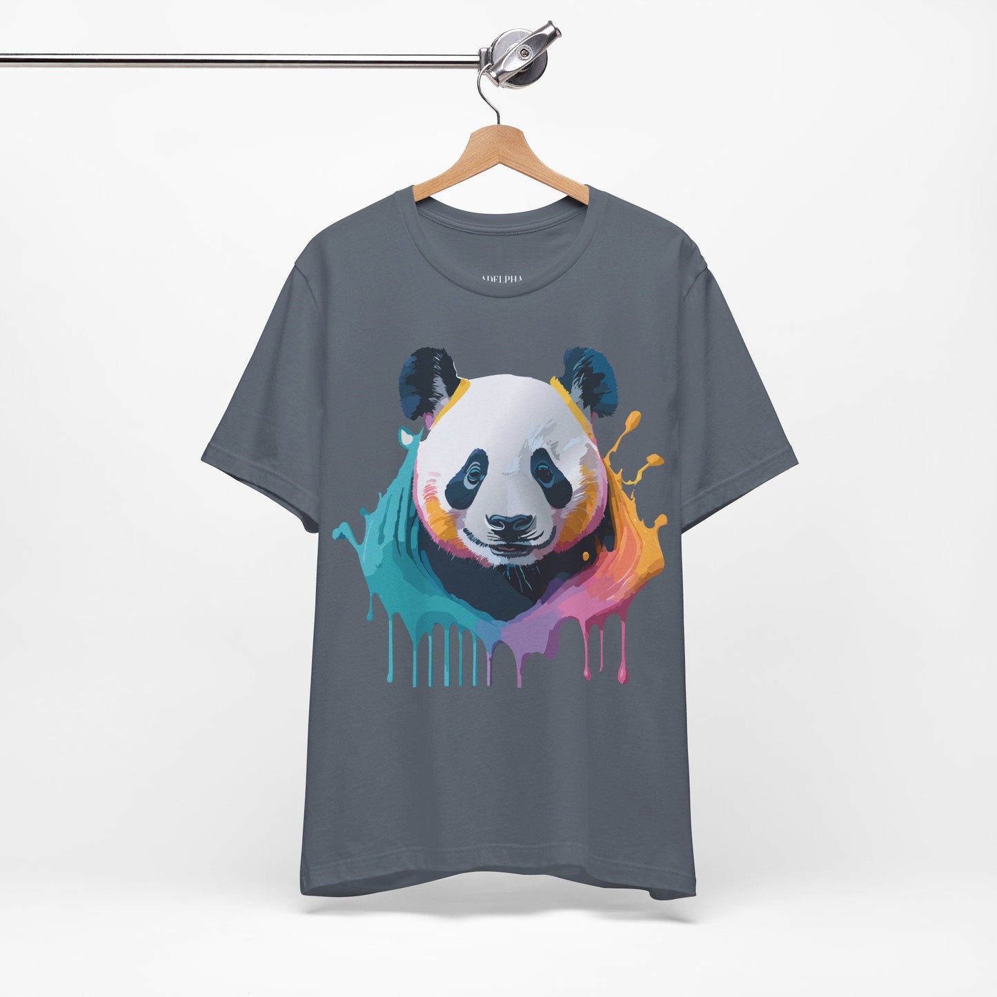 Panda Graphic T Shirt Unisex Jersey Short Sleeve Vintage Inspired Art Tee by Adelpha