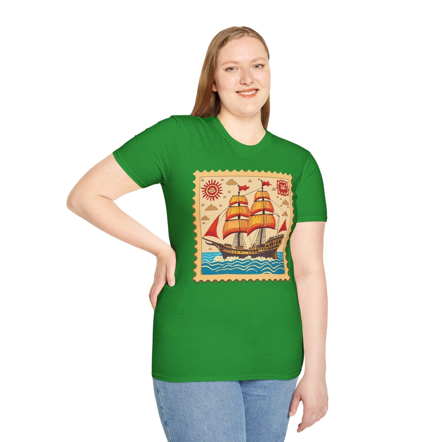 Ship T Shirts Frigate Vessel Tee Unisex Softstyle Gildan 64000 100 Percent Ring Spun Cotton