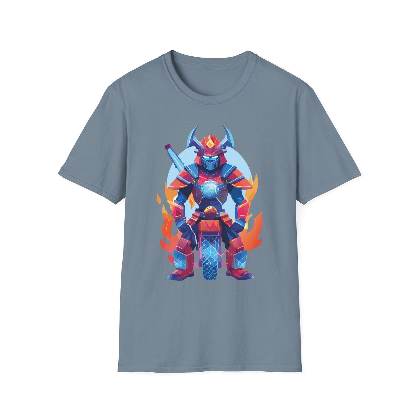 Samurai Shirt Unisex Gildan Softstyle 64000 Tee 100 Percent Ring Spun Cotton Comfort All Day Wear