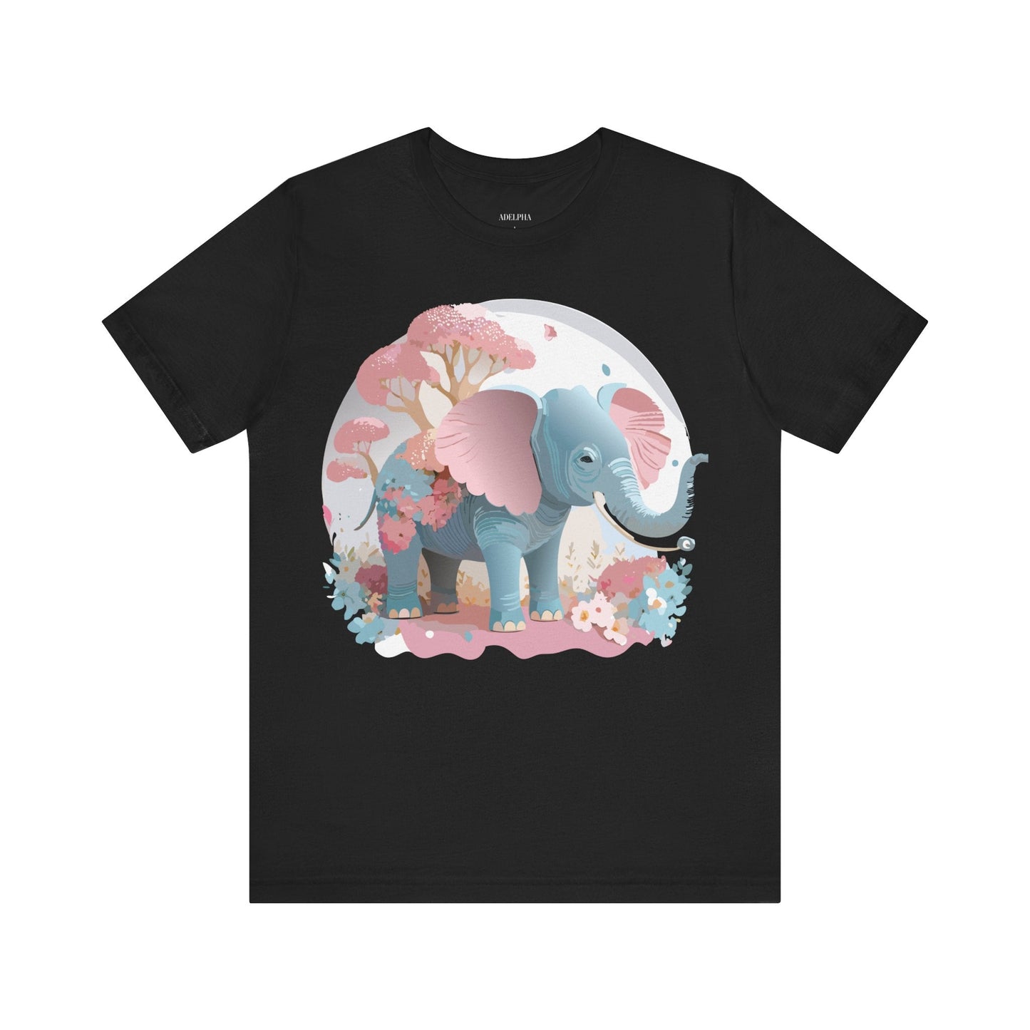 Adelpha Graphic Tee Unisex Vintage Inspired Artwork Elephant Short Sleeve Shirt Premium