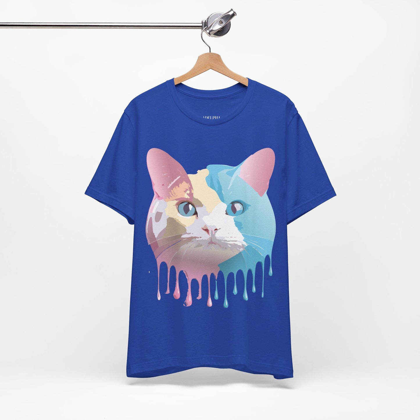 Cat Graphic Tee Unisex Short Sleeve Shirt With Vintage Adelpha Artwork
