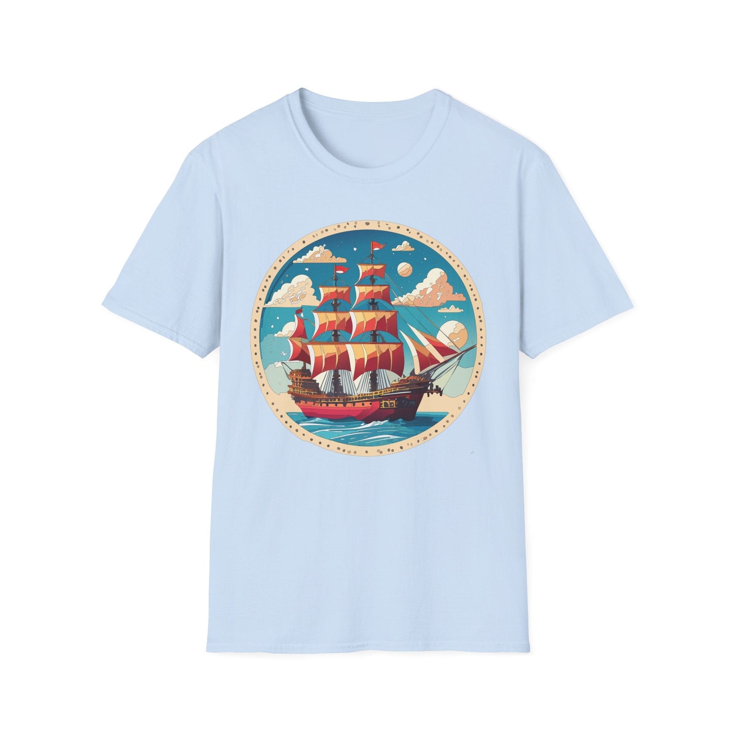 Unisex Ship T Shirts Frigate T Shirts Vessel Tee Shirt Gildan Softstyle 64000 Premium Cotton