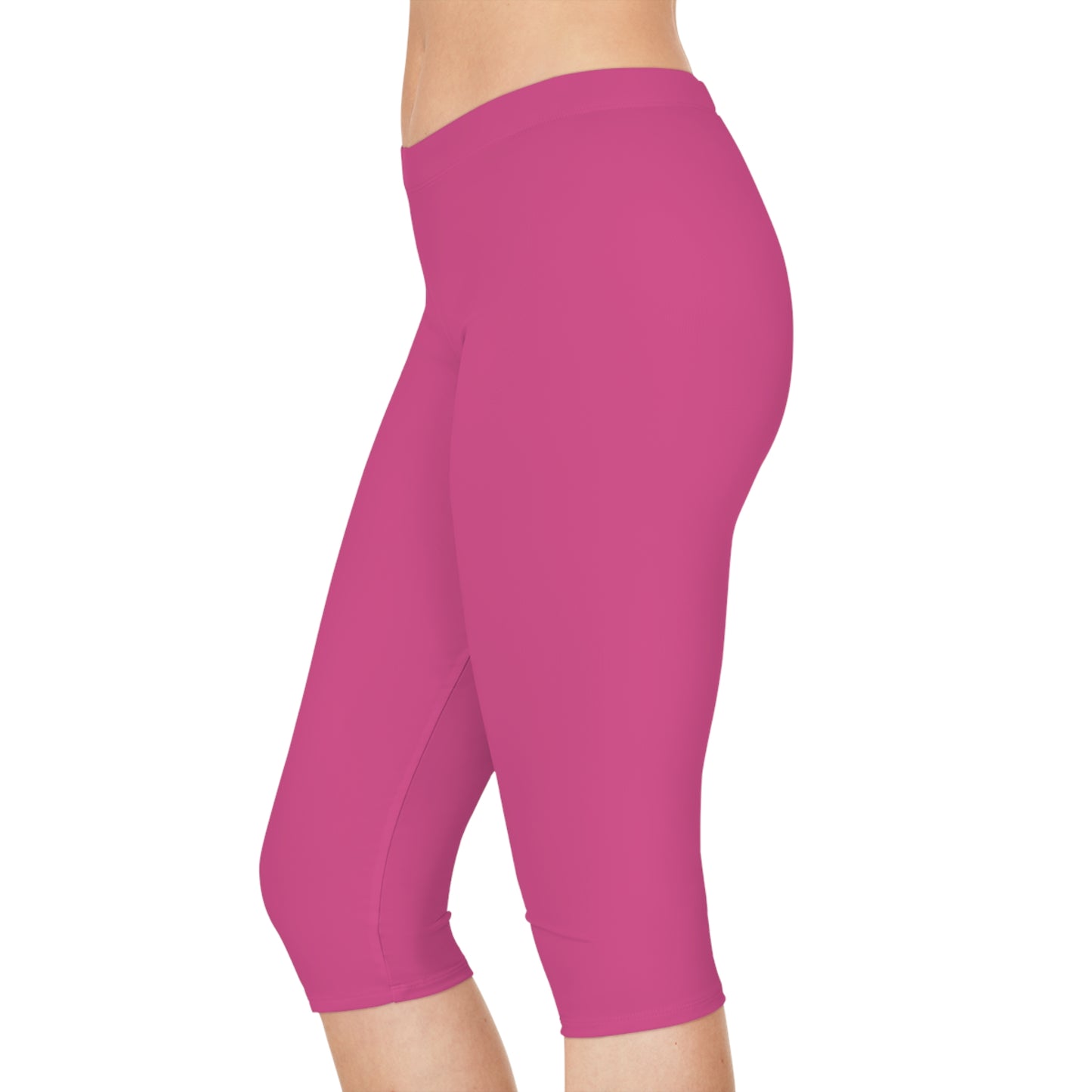 Pink Color Capri Leggings, Pink Capri Leggings 2