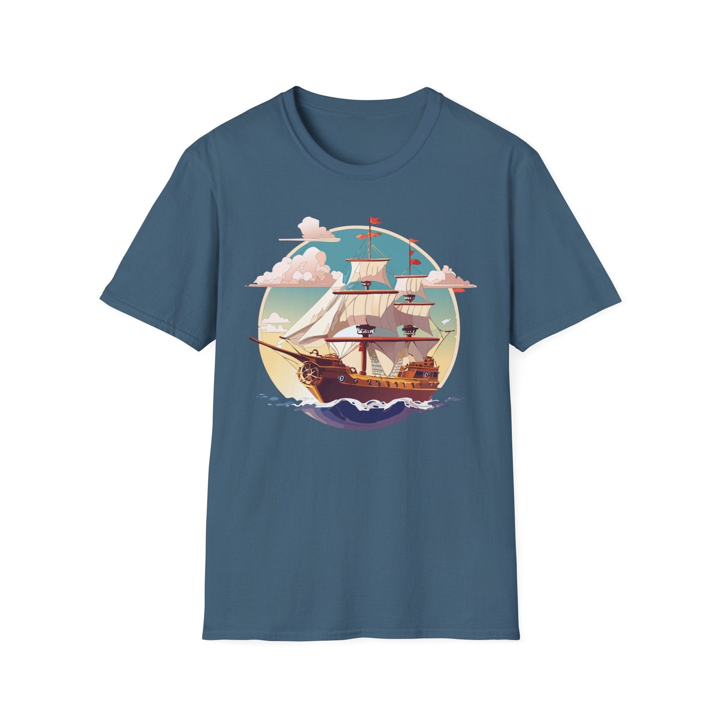 Unisex Ship T Shirts Frigate Vessel Tee Shirt Gildan Softstyle 64000 Cotton Comfort Premium Tee
