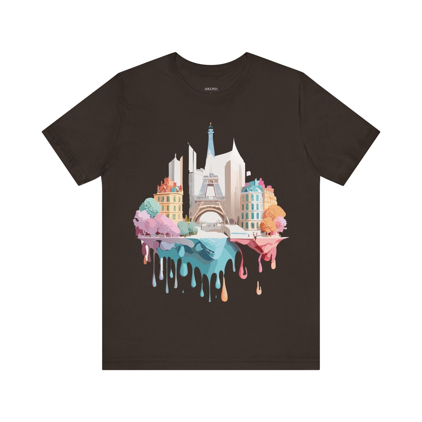 Paris Tourist Graphic Tee Unisex Jersey Short Sleeve Shirt by Adelpha Art Design Vintage Inspired