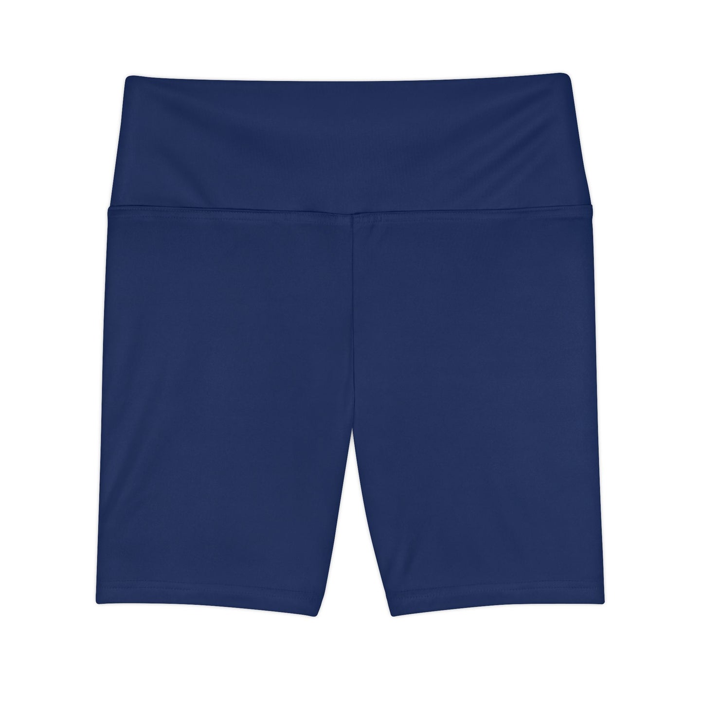 Twilight Indigo Women's Workout Shorts — Solid High-Waist Biker Shorts for Exercise & Everyday Wear