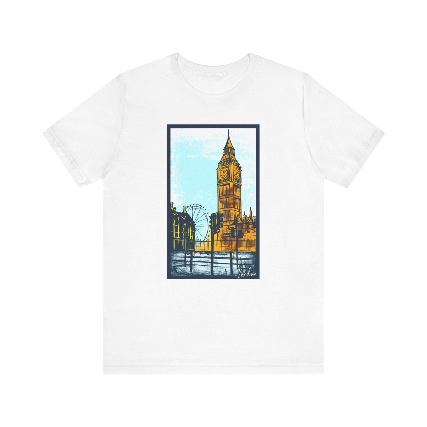 Retro Poster London Graphic Design Tee, London Shirt, Vintage Tees, Art Design T-Shirt, Graphic Tee, Retro Art Shirts
