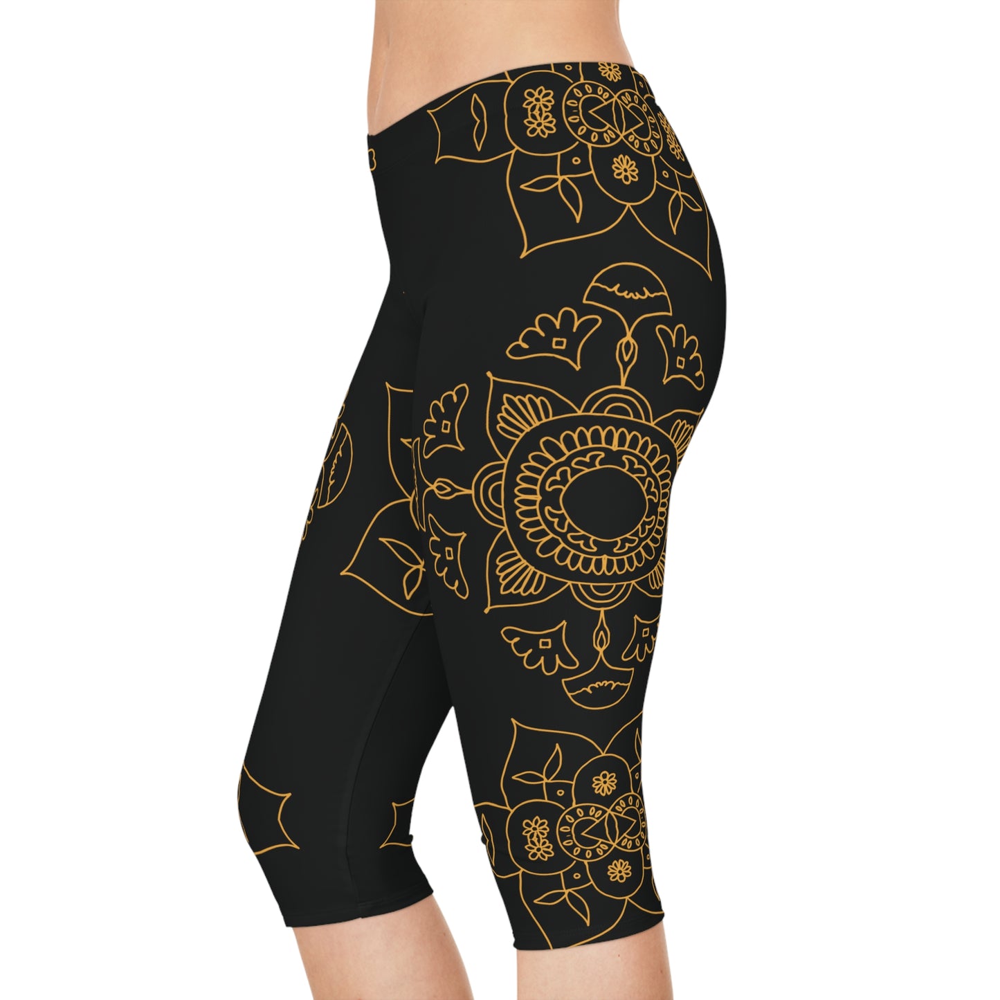 Legging capri à imprimé traditionnel