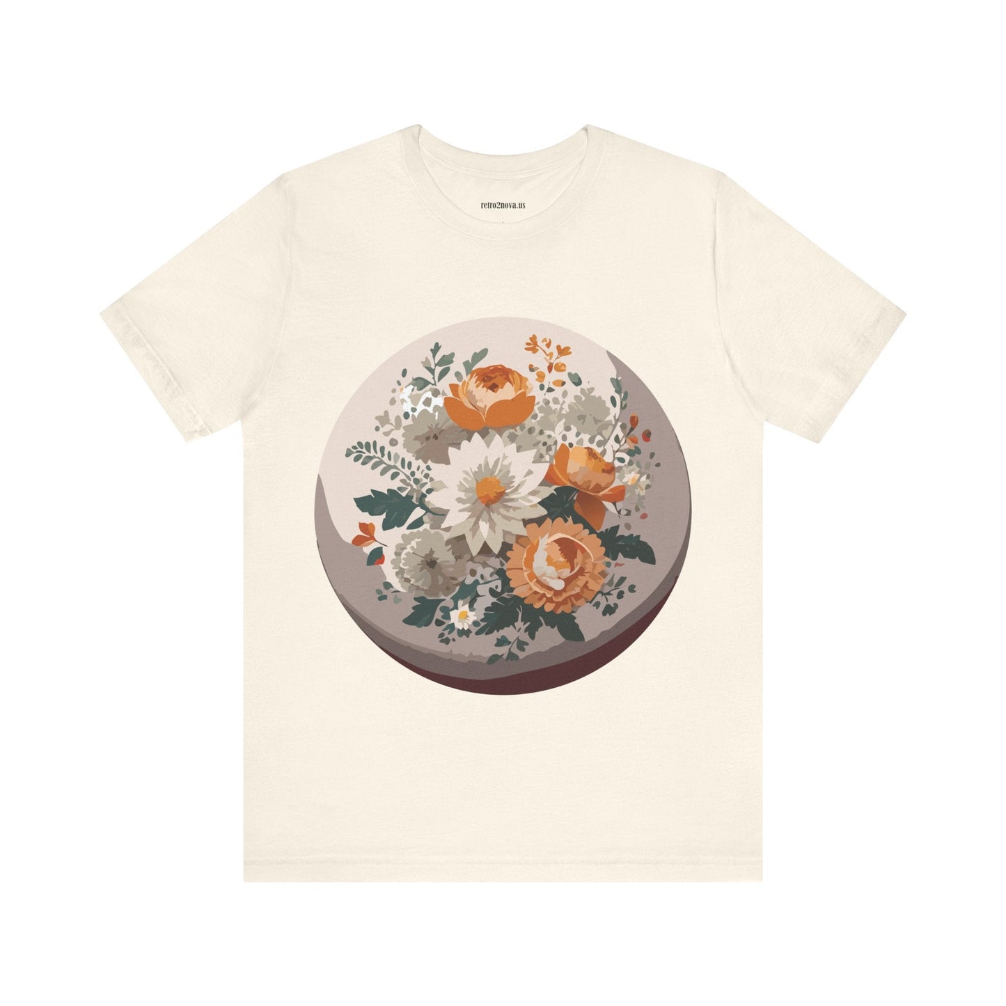 Floral Shirt Unisex Floral Print Jersey Tee Lightweight Breathable From Flowers Collection