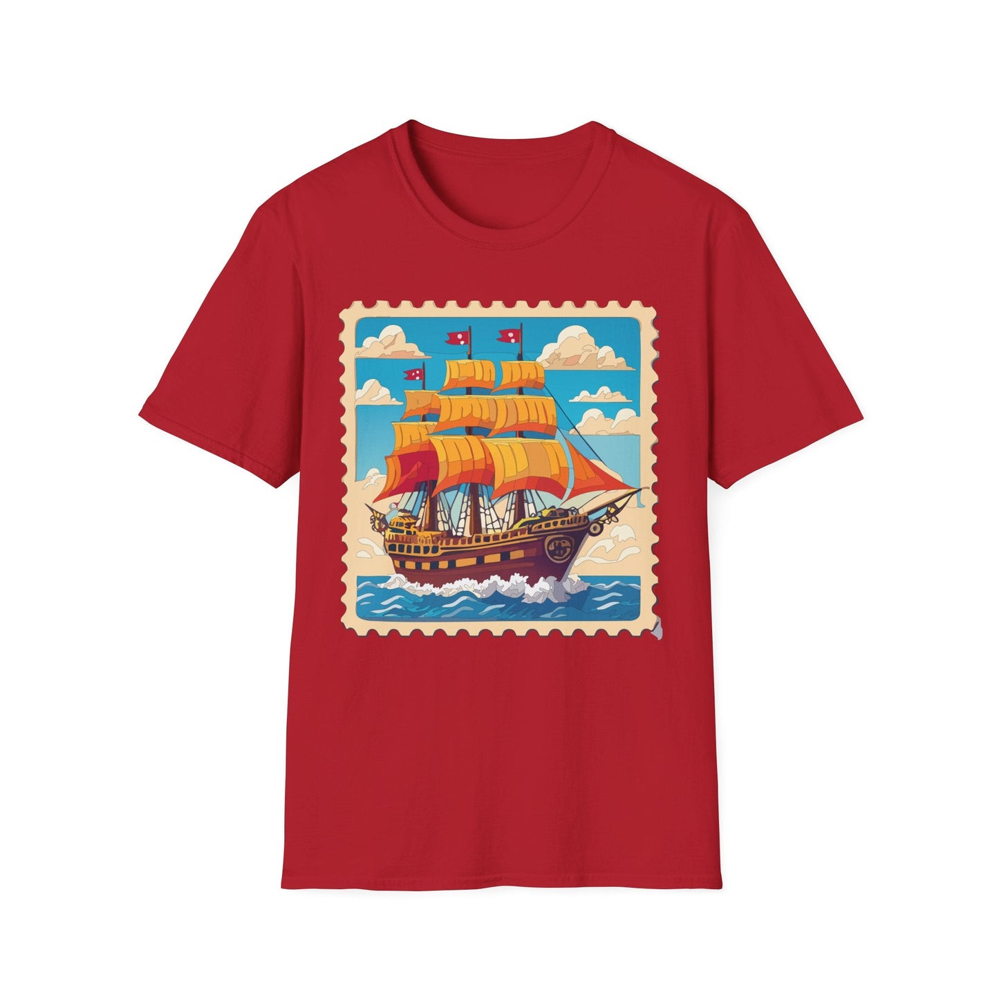 Unisex Softstyle Frigate Ship T Shirt 100 Percent Ring Spun Cotton Gildan 64000 Tee