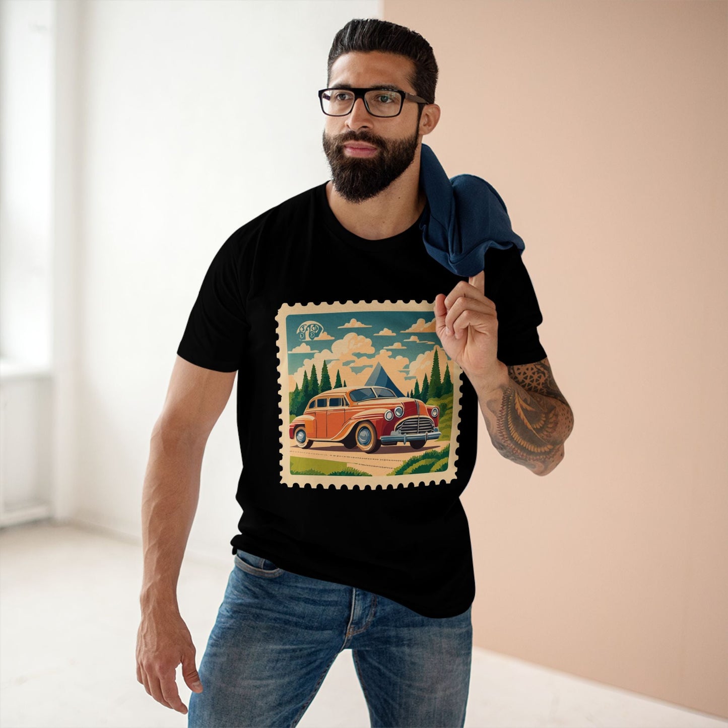 Stamp Shirt Postage Stamp Tee PS-30 Unisex Premium Cotton Original Art Design By Retro2Nova