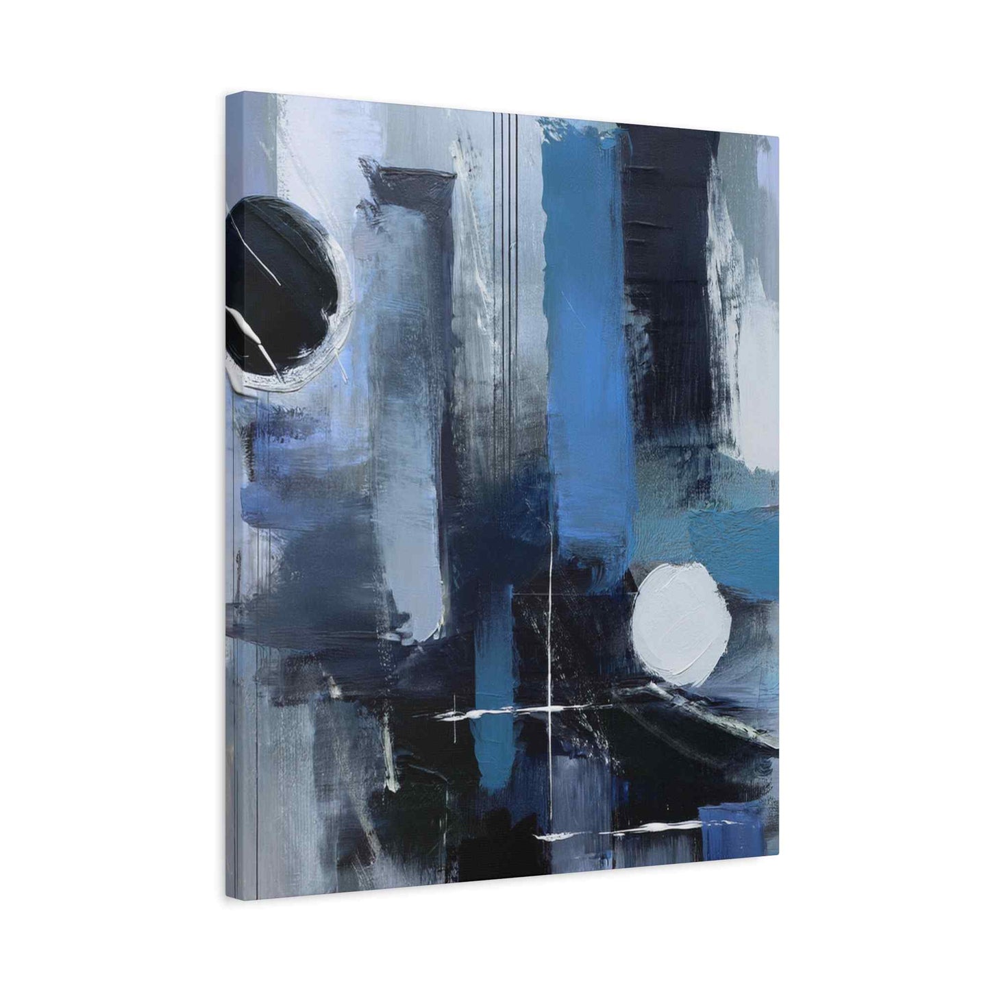 Blue Abstract Painting Print Canvas 20x24,20x30,24x30, 24x32,24x36,30x40, 32x48,36x48,40x60 Pine-Wood Inner Frame ABS-25