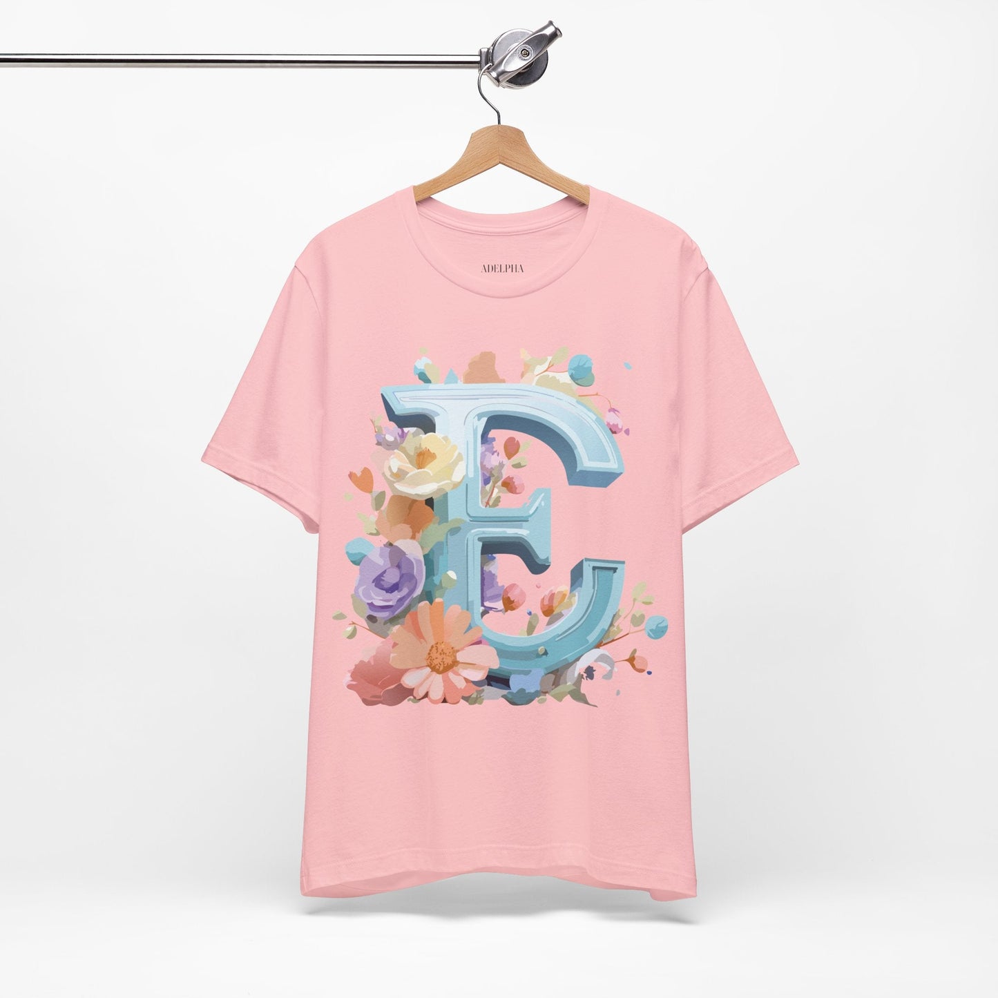 Unisex Letter E  Graphic Tee Featuring Vintage Inspired Artwork Collection