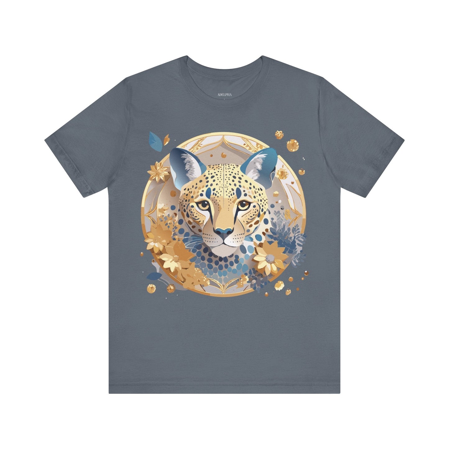 Adelpha Medallion Graphic Tee Unisex Short Sleeve Vintage Inspired Art Design Premium Cotton Jersey