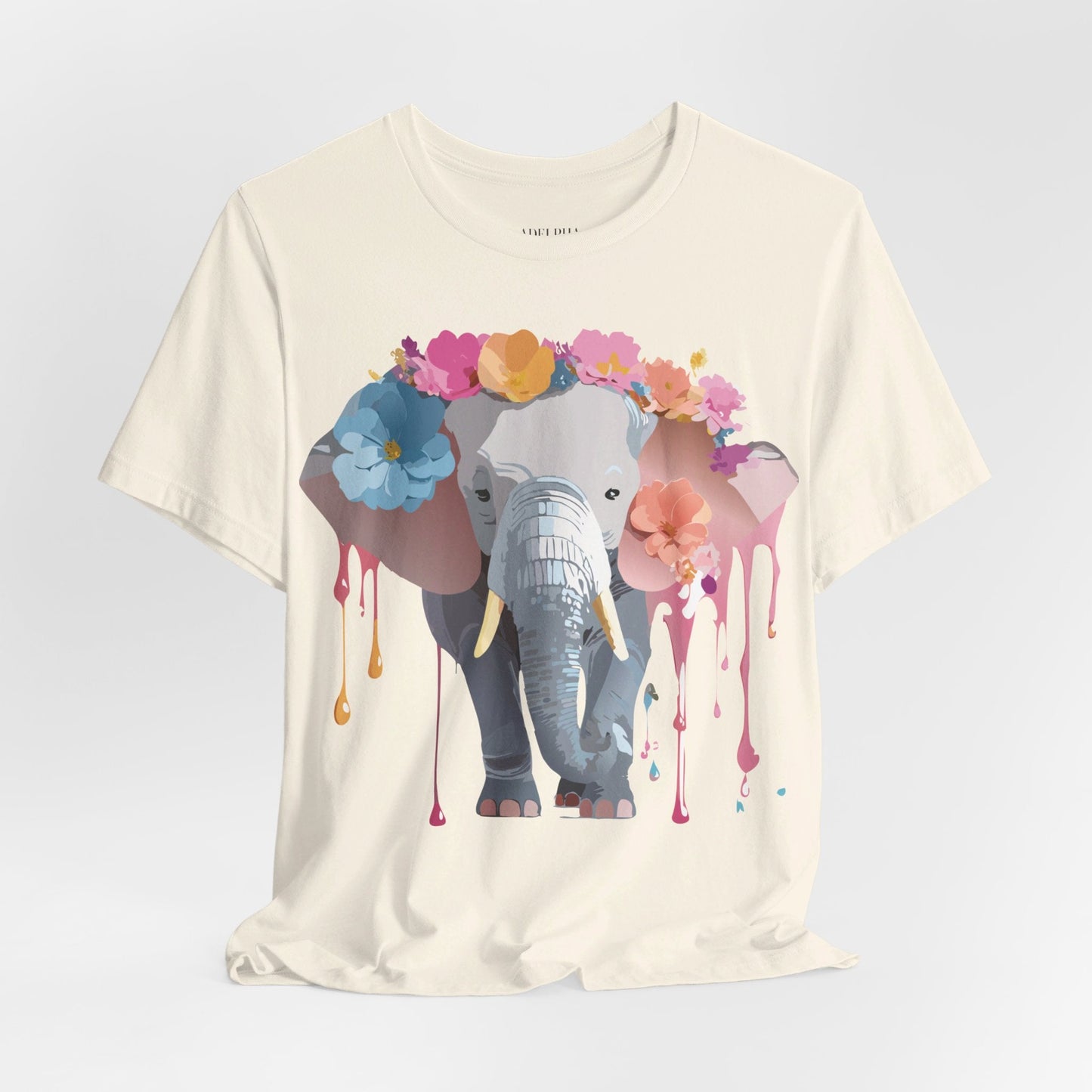 Adelpha Elephant Graphic Tee Unisex Short Sleeve Jersey Shirt With Vintage Artwork