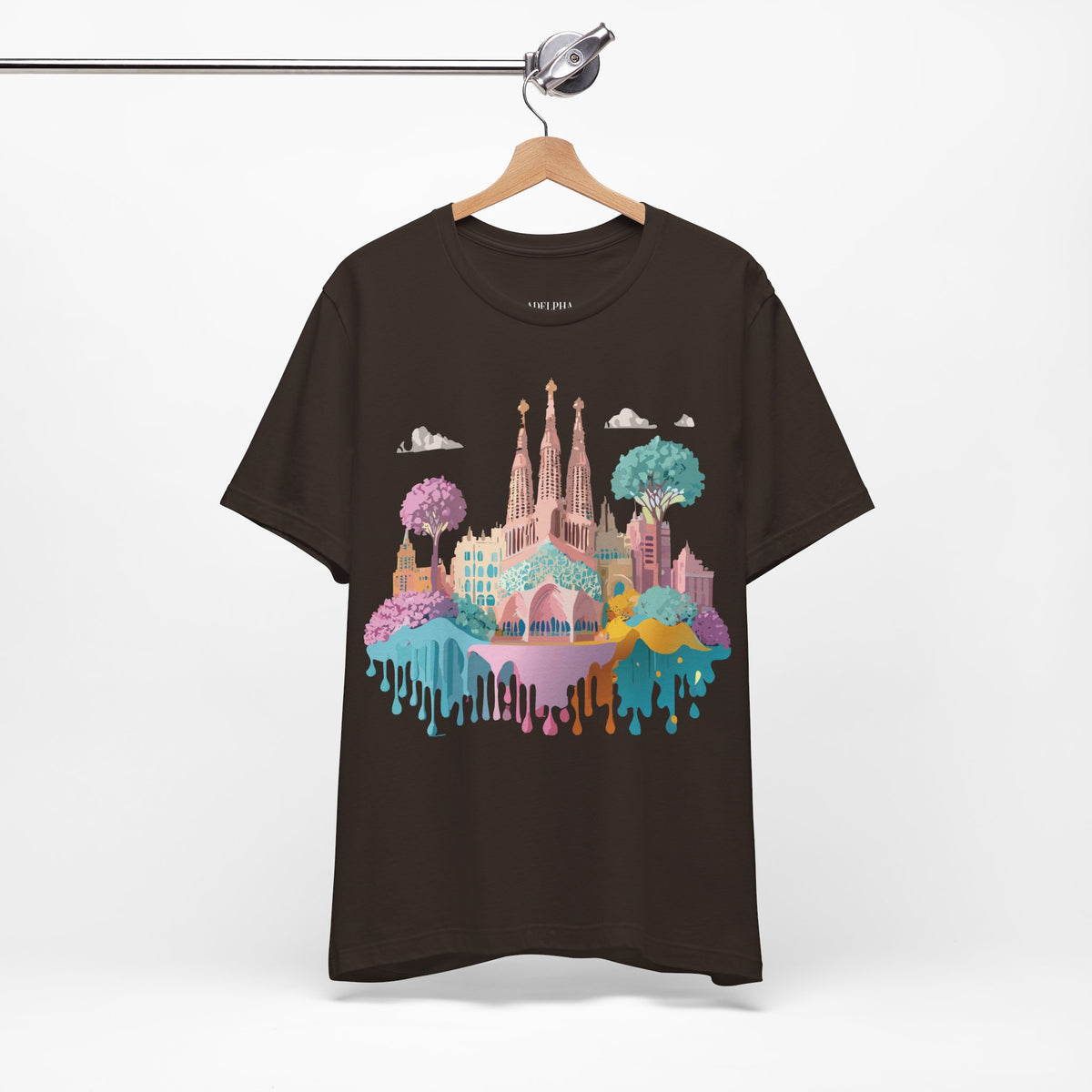 Graphic Unisex Cotton Bella+Canvas Tee Shirt with Barcelona