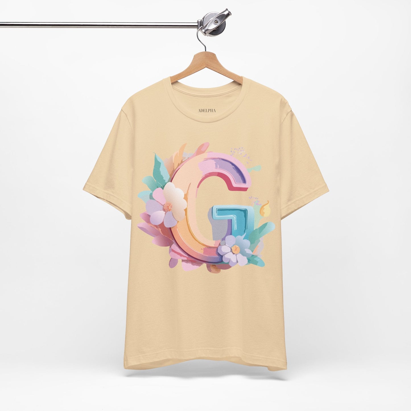 Letter G Shirt Unisex Graphic Tee With Vintage Inspired Artwork Adelpha Premium Tee