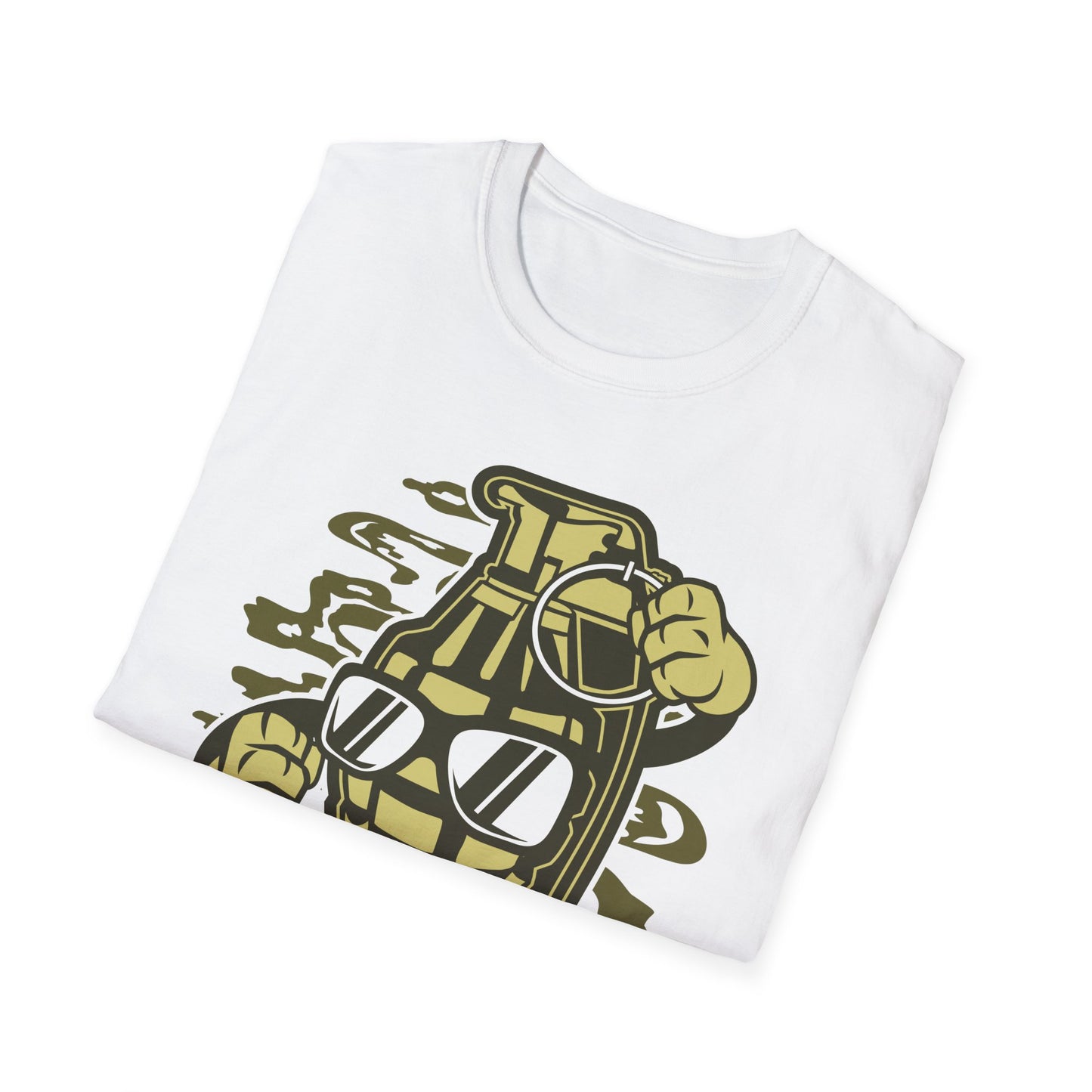 Unisex Cotton T-Shirt with Cartoon Graphic Design