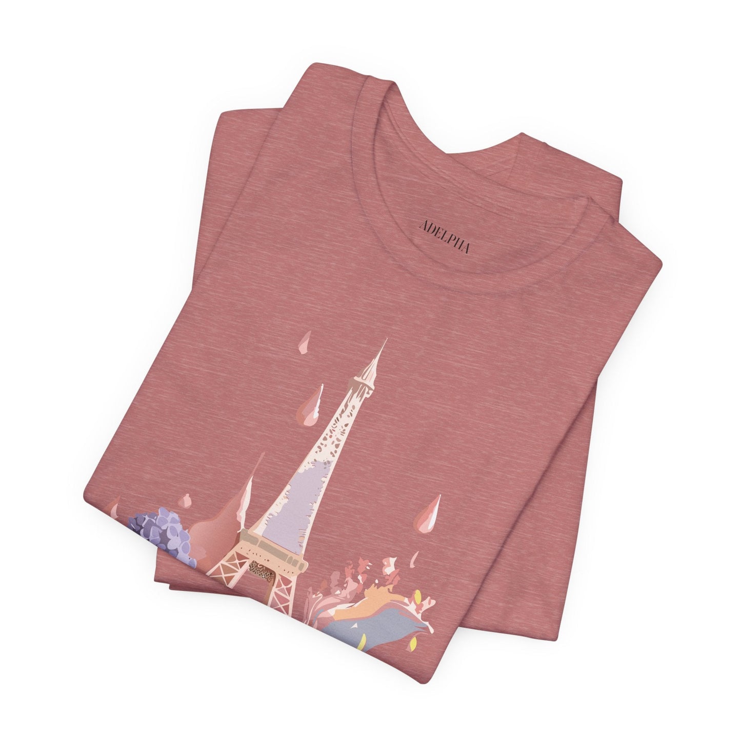 Paris Tourist Shirt Unisex Graphic Tee Vintage Inspired Artwork by Adelpha Short Sleeve Jersey