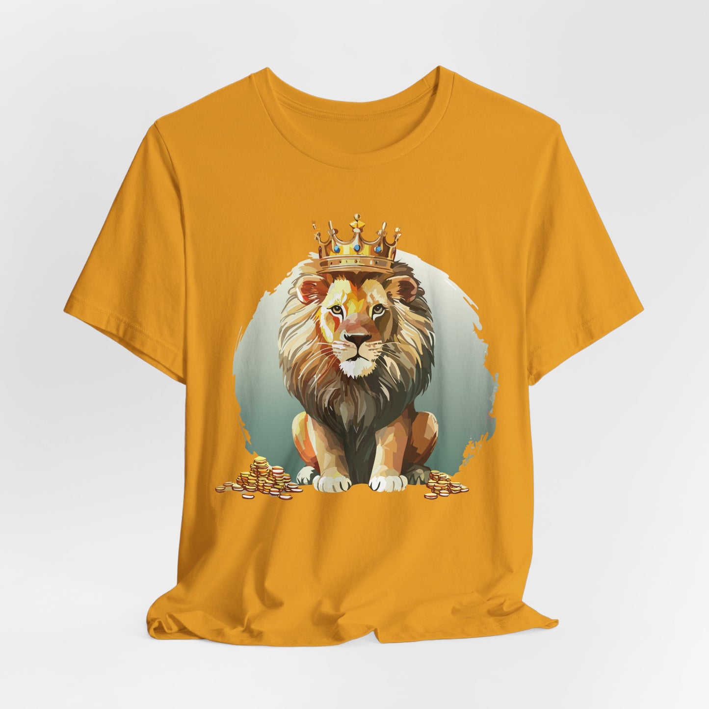 Regal Lion Short Sleeve Tee, Animal Shirt, Lion Tee, Unisex Top, Birthday Gift, Shirt with Animal design