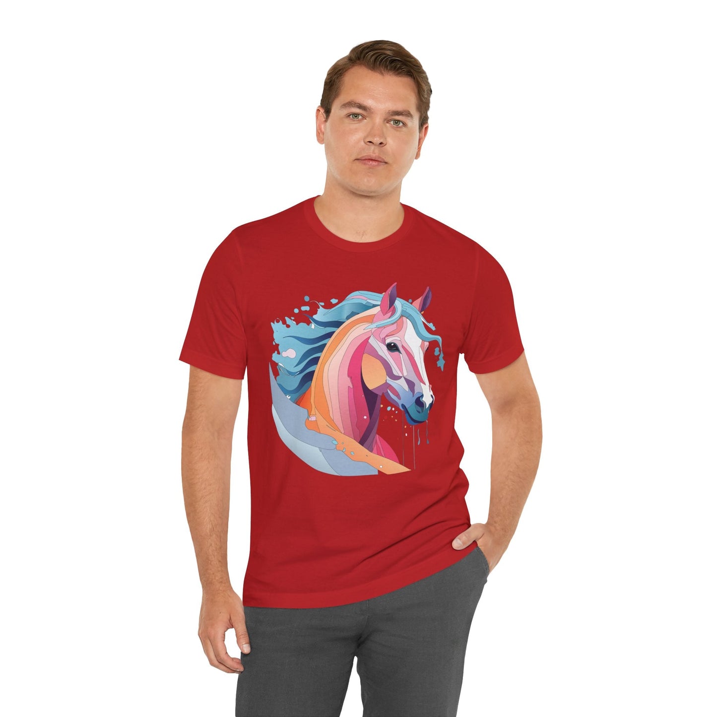 Unisex Animal Tee Shirt With Art Design Wild Animals Short Sleeve Premium Comfort Fit