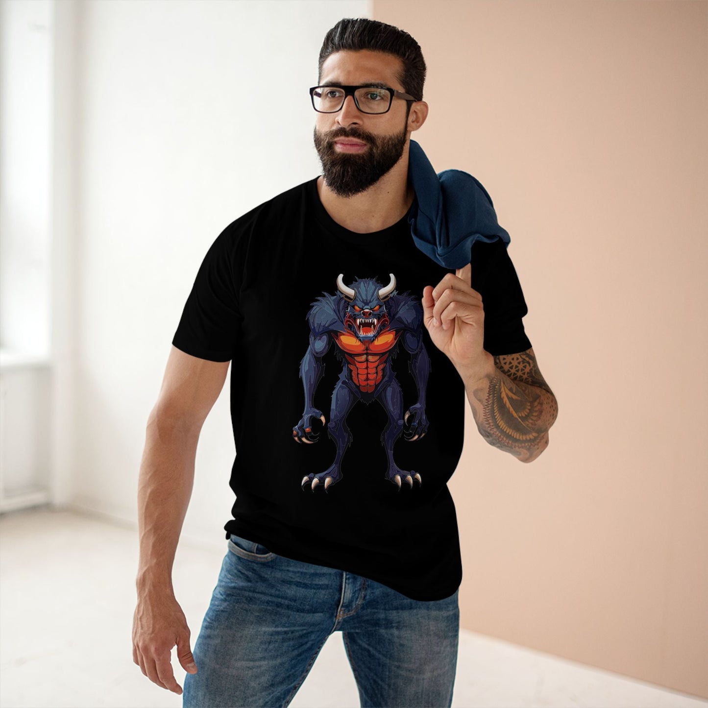 Cartoon Monsters Graphic Unisex 100 Cotton Staple Tee 11