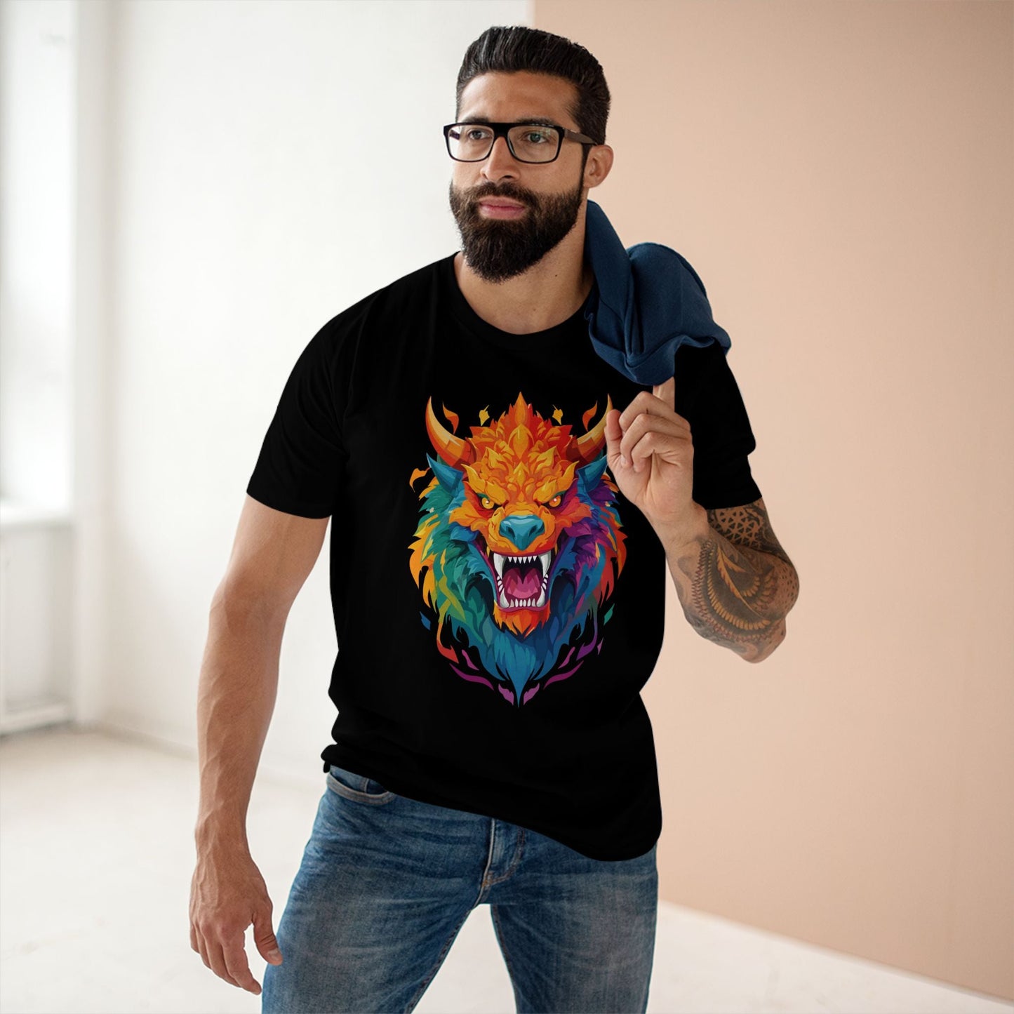 Cartoon Monsters Graphic Unisex 100 Cotton Staple Tee 14