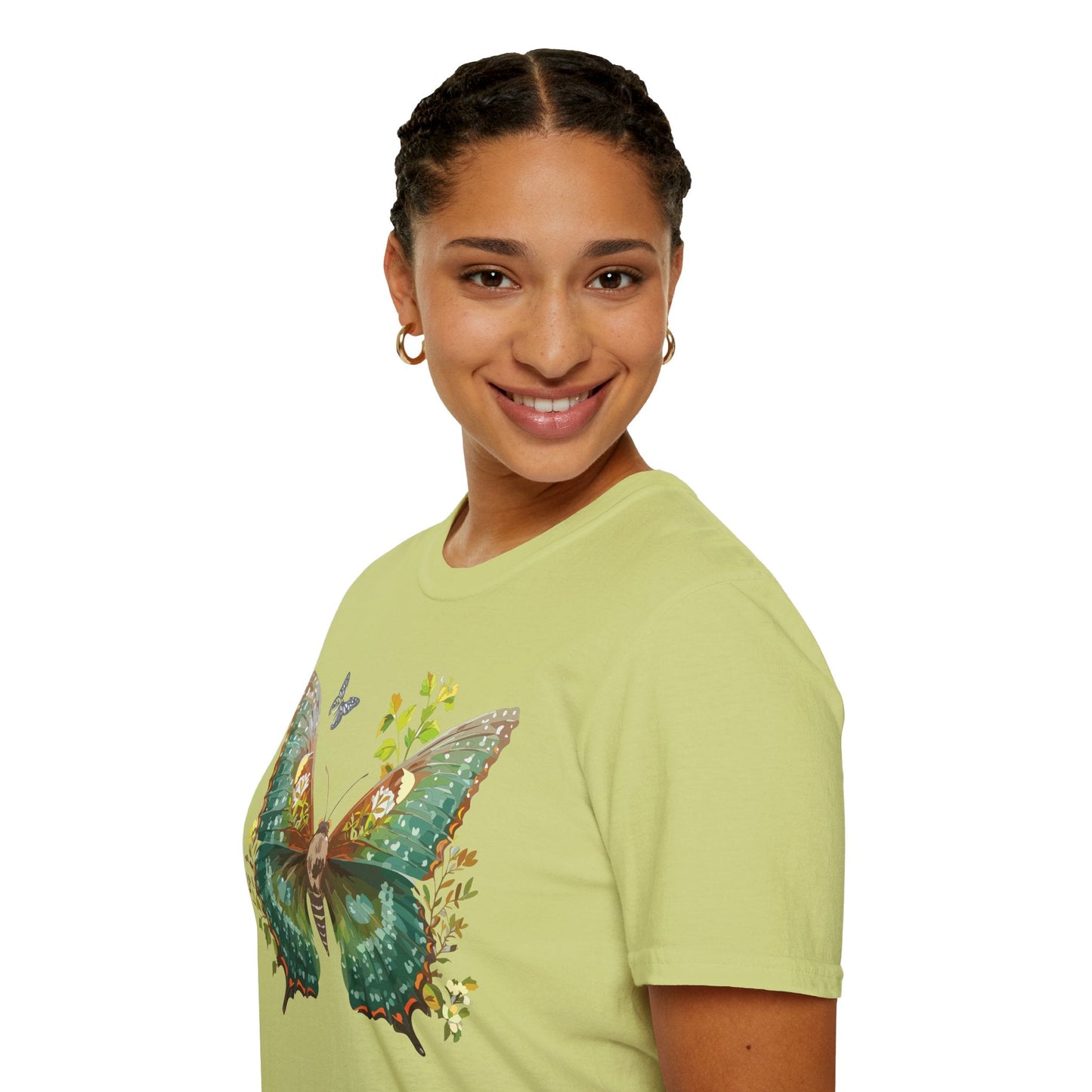 Butterfly Shirt Unisex T Shirt Monarch Print Gildan Softstyle 64000 Comfortable Everyday Wear