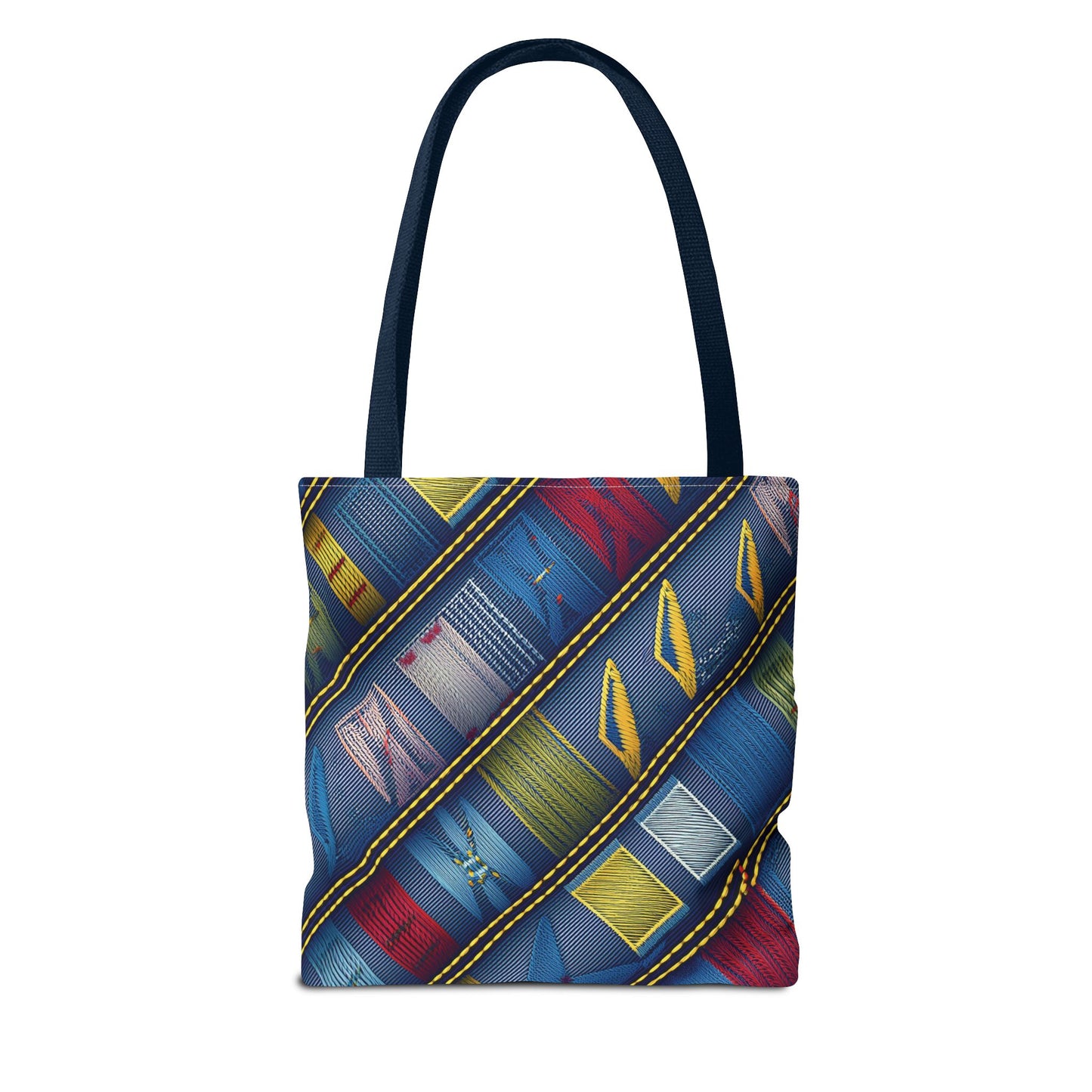 Denim Fabric Imitation Print Unisex Canvas Bag Poly Spun 3 Sizes Tote Bag 189