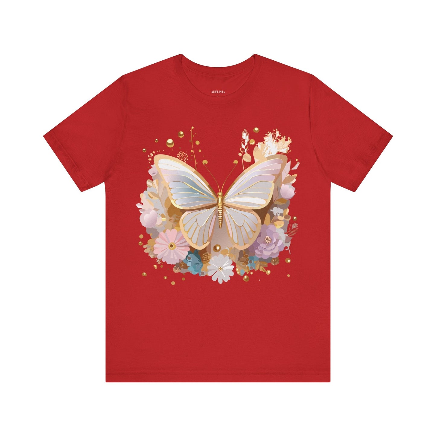 Unisex Graphic Tee With Adelpha Artwork Vintage Butterfly Inspired Art Design Tee