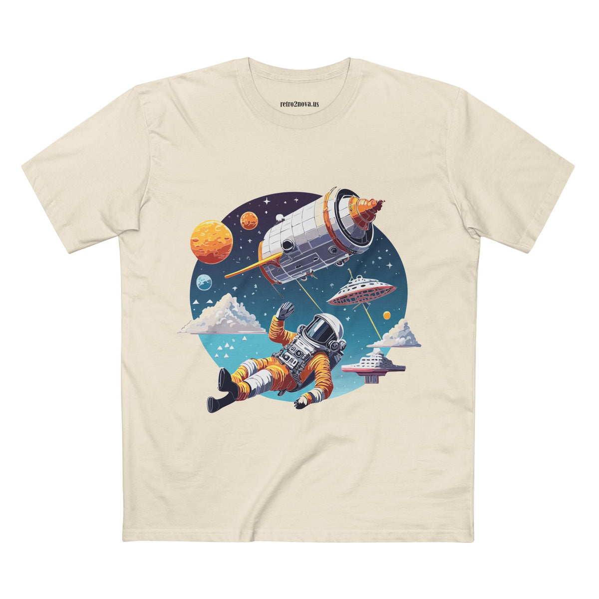 Cosmos Astronaut Graphic Tee Staple Unisex 100 Cotton Tee Shirt - CS-45