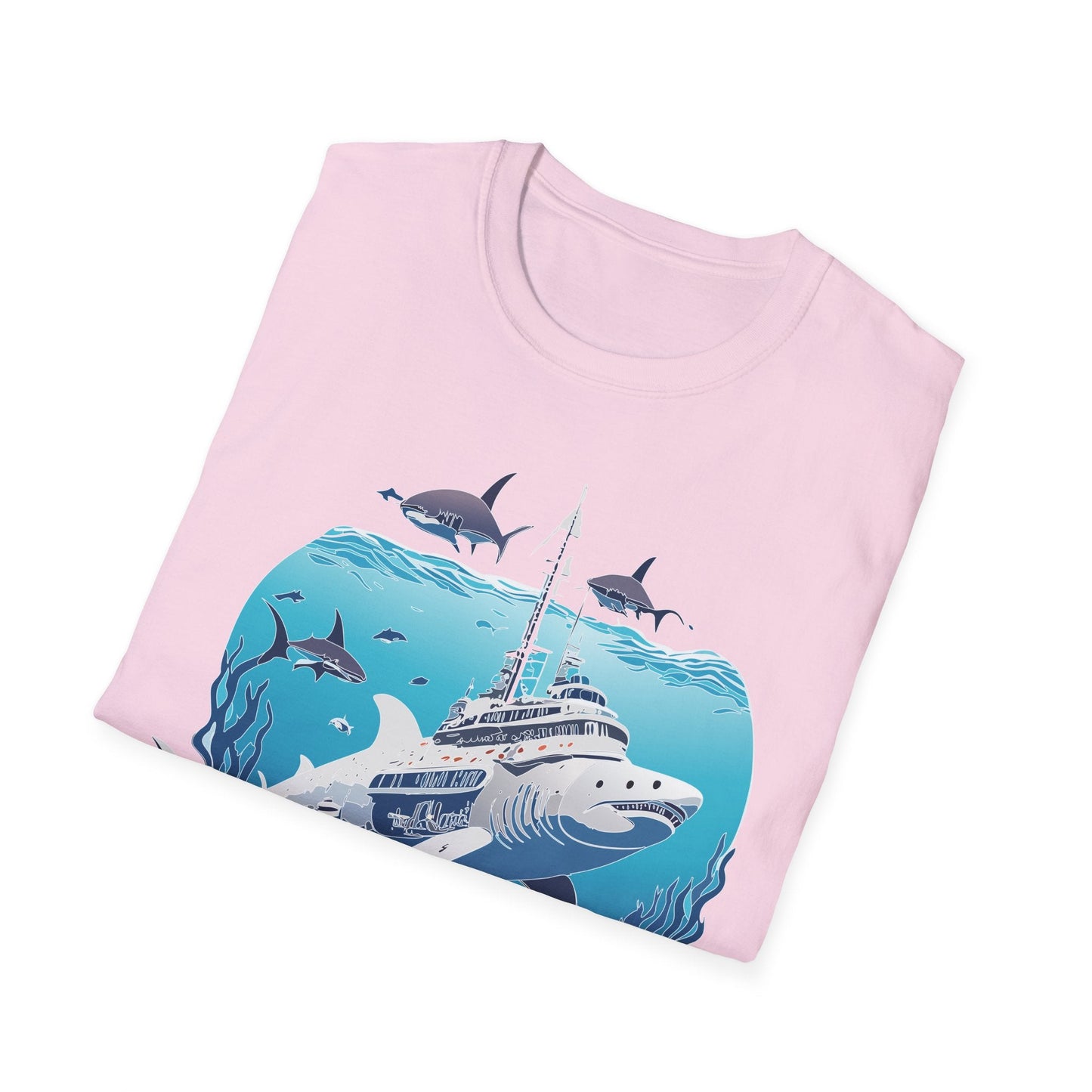 Ocean Tee Shirt Unisex Softstyle 64000 Ring Spun Cotton Art Design Tee For Everyday Comfort