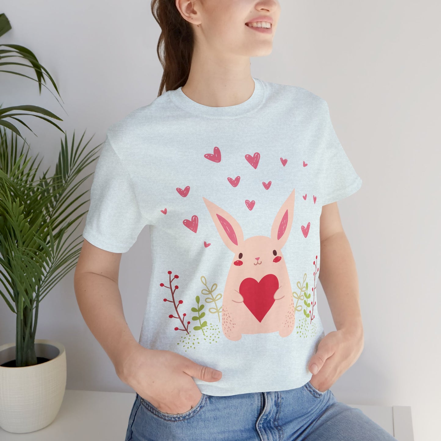 Tee-shirt unisexe en coton avec imprimés de Pâques