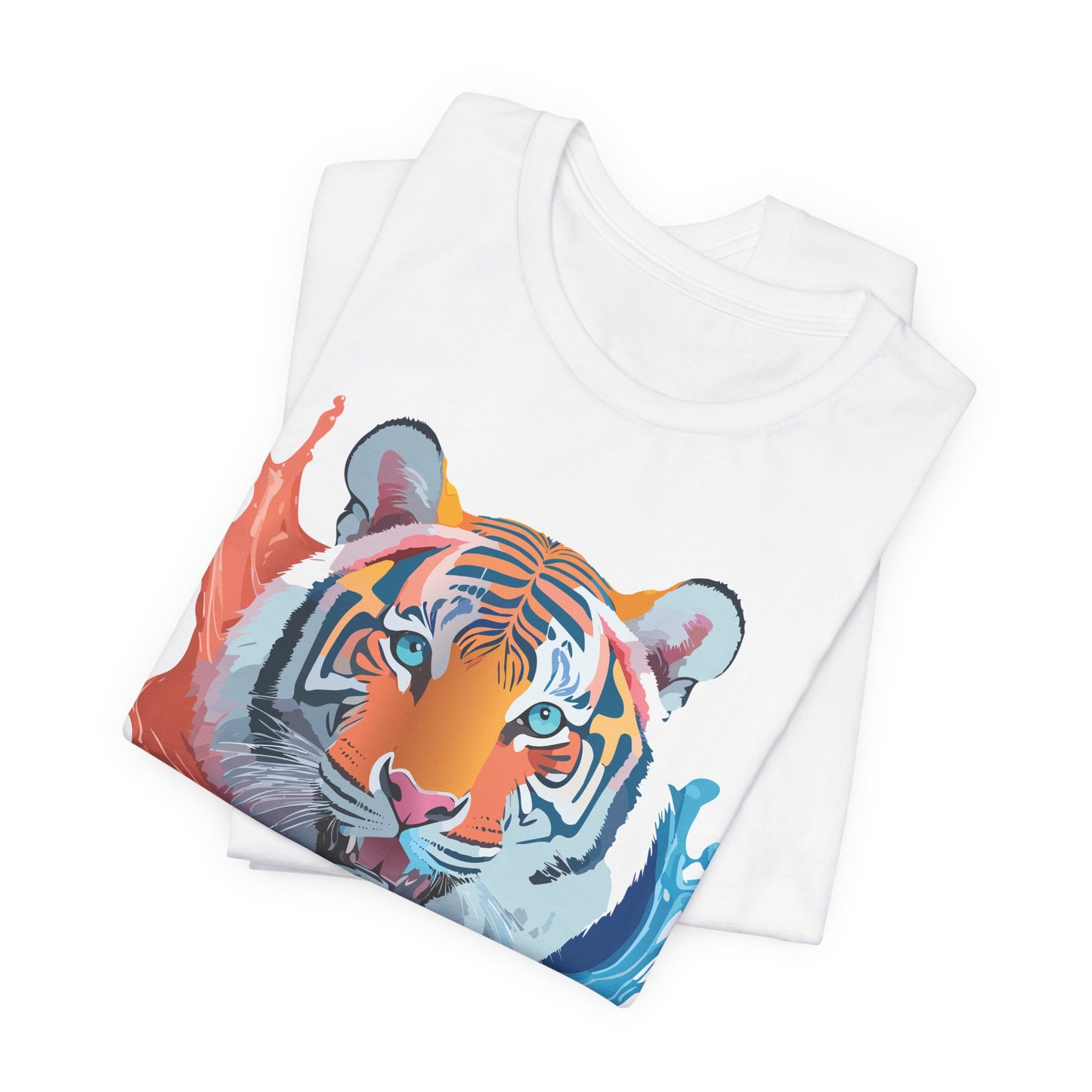 Unisex Tiger Tee, Animal Shirt, Tee Shirt with Tiger, Art T-Shirt, Animal Tees, Big Cat Shirt, Art Design T-Shirt 5