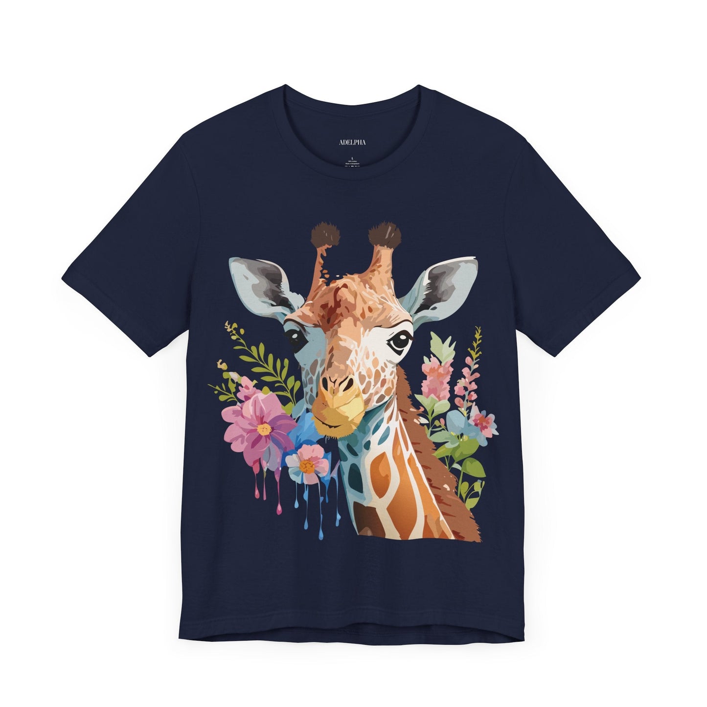 Giraffe Graphic Unisex 100 Cotton Vintage Animal Art T-Shirt 3