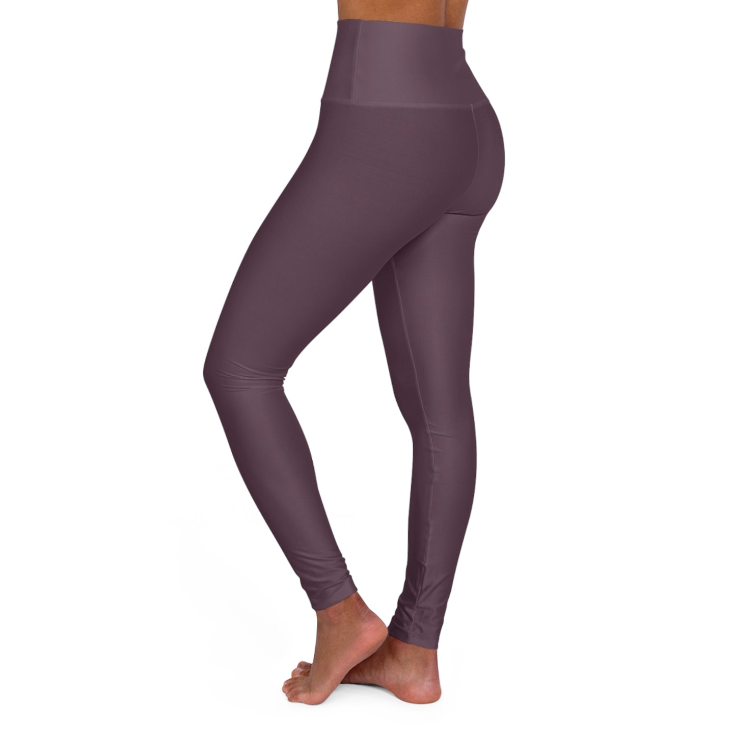 Mauve Shadow Color High-Waist Yoga Leggings Women's Seamless Poly-Span Stretchy Pants XS-2XL