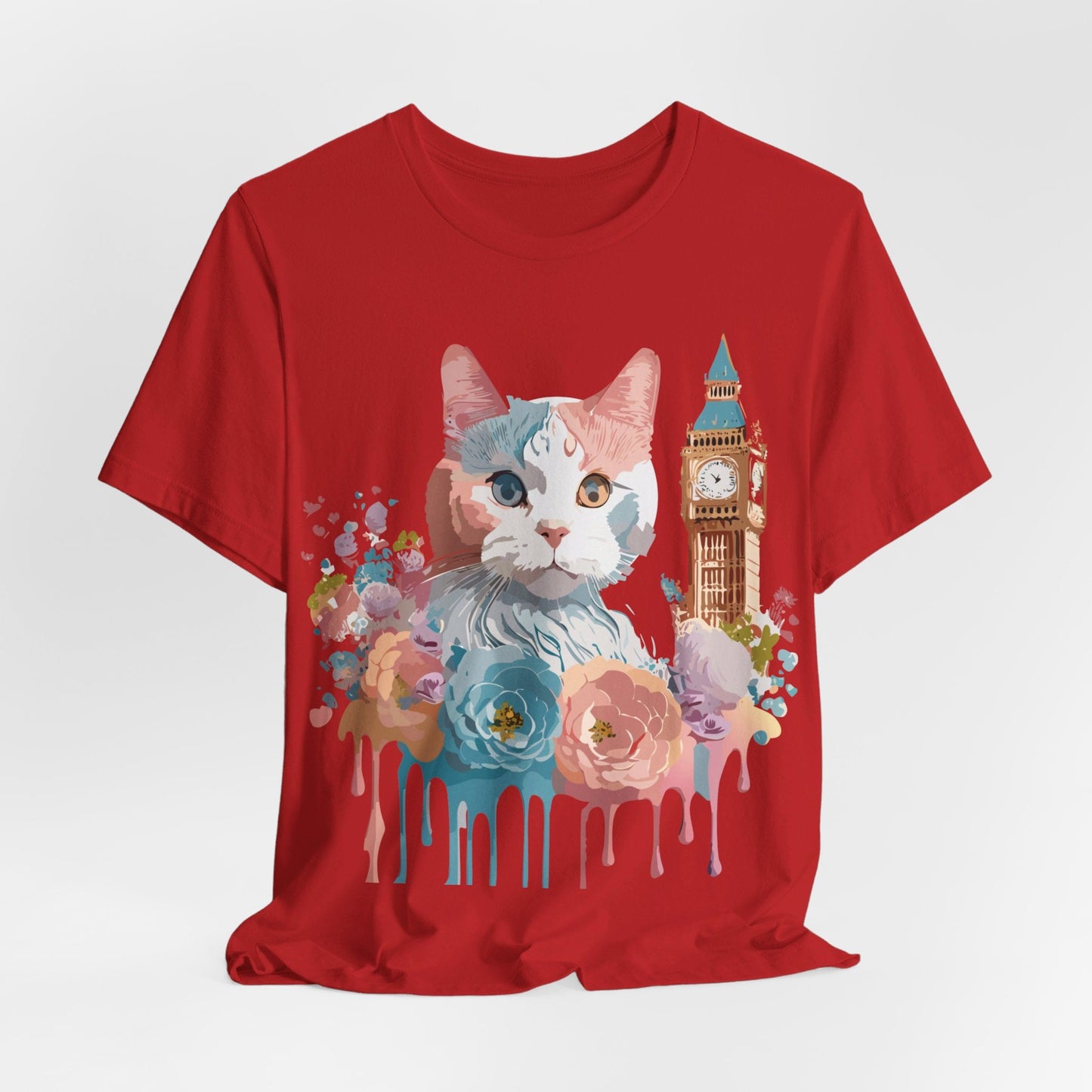 Unisex Cat Graphic Tee With Vintage Inspired Art By Adelpha Brand