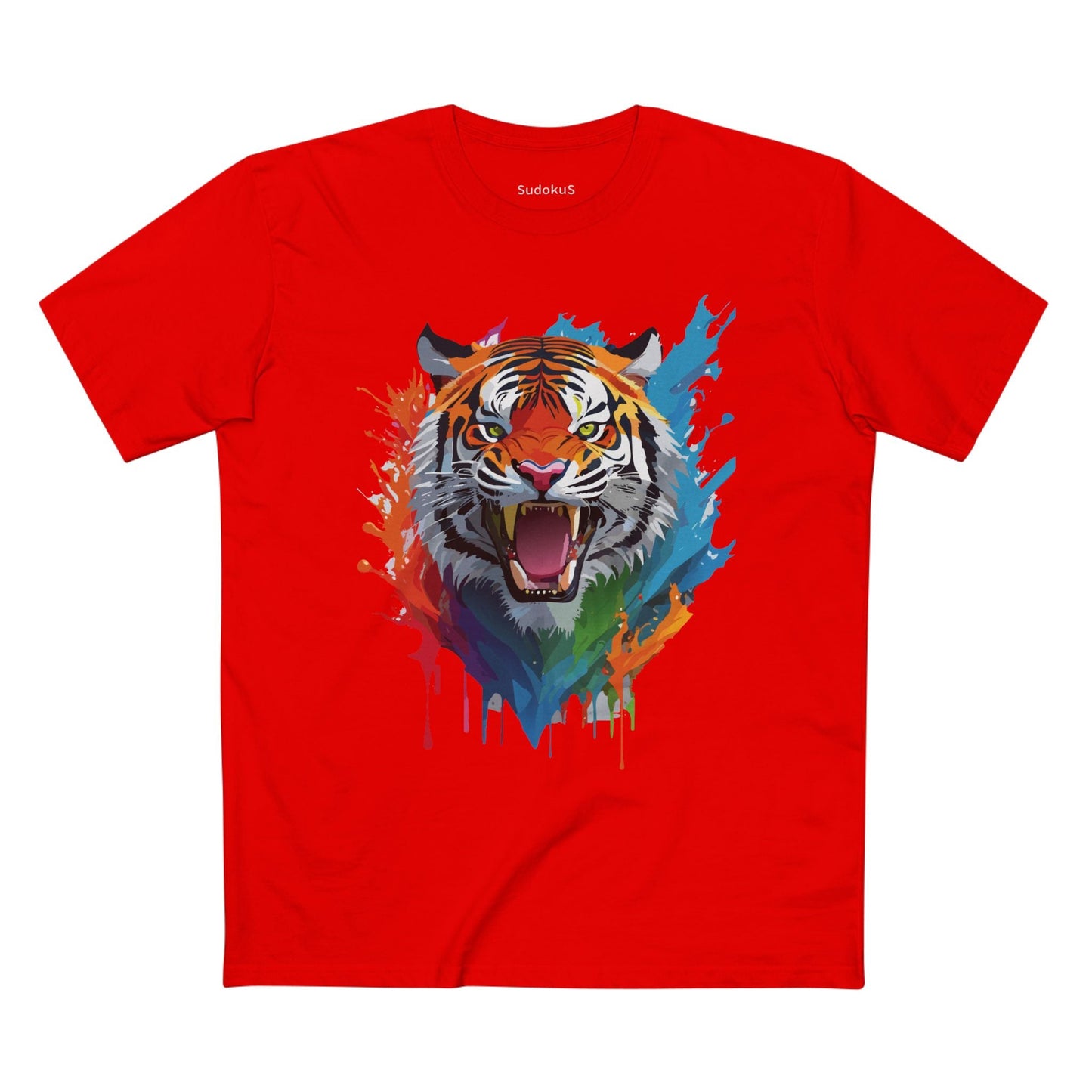 Tiger Graphic Unisex 100 Cotton Staple Tee with Animal Design Artwork 31