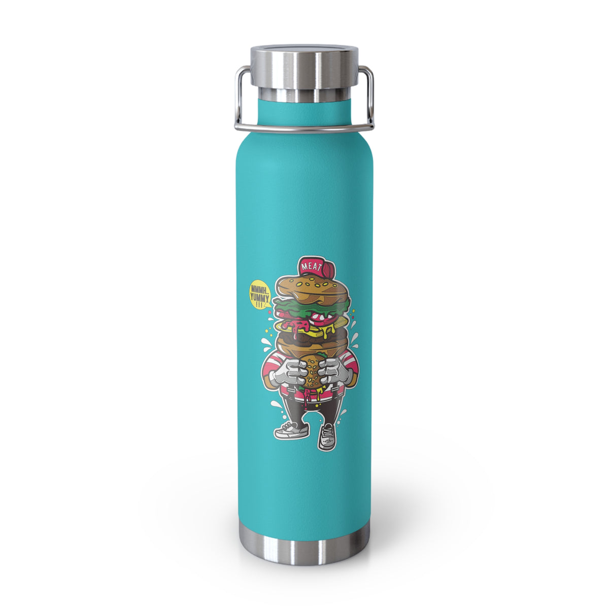 22oz Copper Insulated Water Bottle with Cartoon Design - CV93