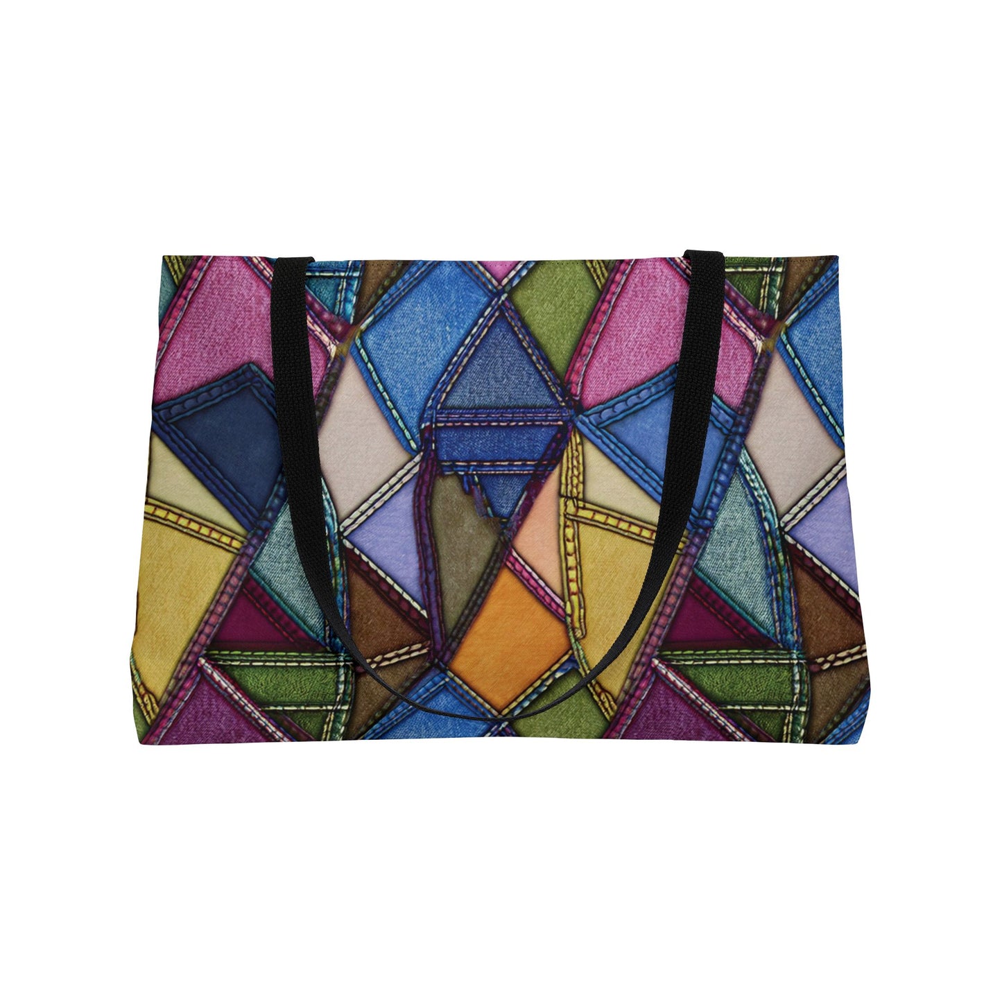 Denim Print Yoga Bag High-Quality 100% Spun Polyester 24x13 Canvas Gym Bag 49