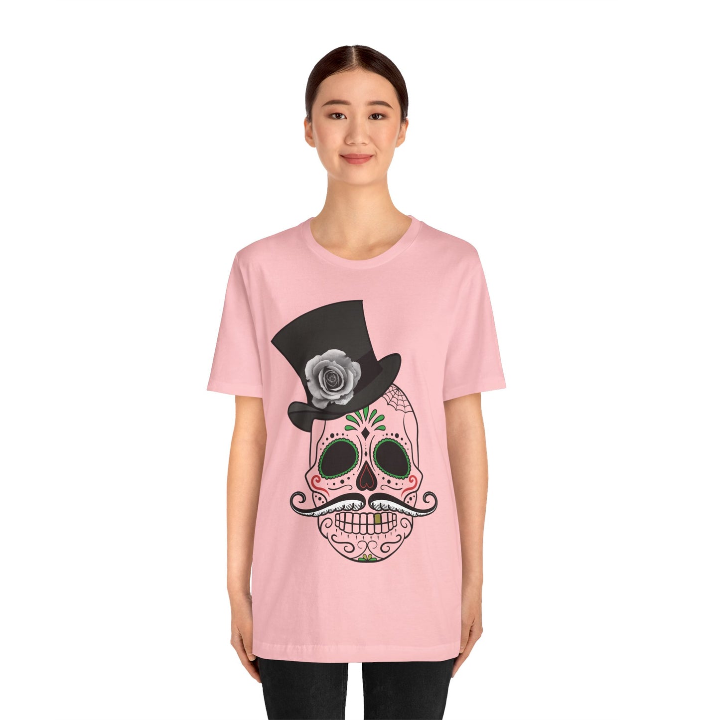 Unisex-T-Shirt aus Baumwolle mit Totenkopf